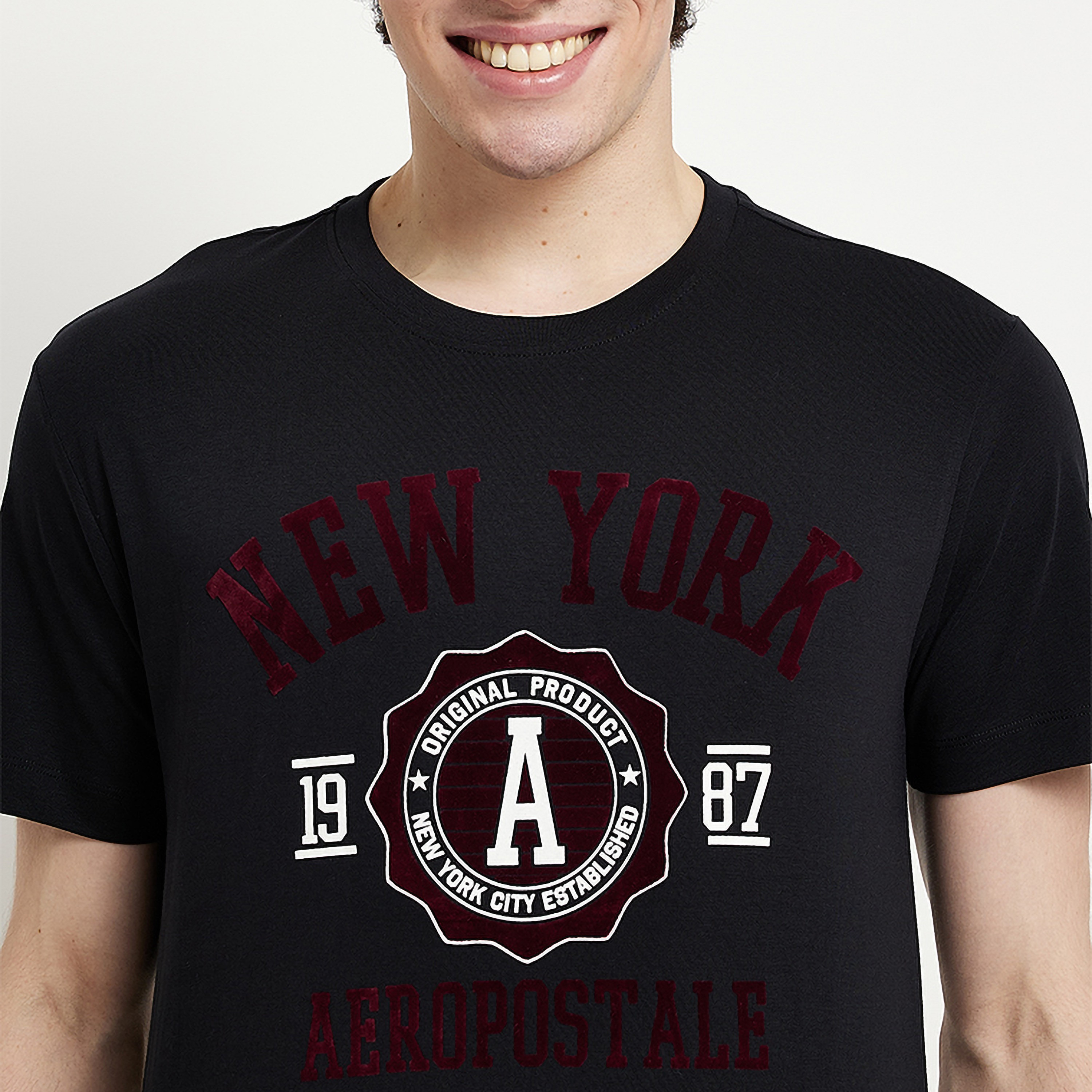 تي شيرت من ايروبوستال بأكمام قصيرة و ياقة مستديرة مع طبعات-men-clothing-tshirtsandpolos-tshirts-image-3