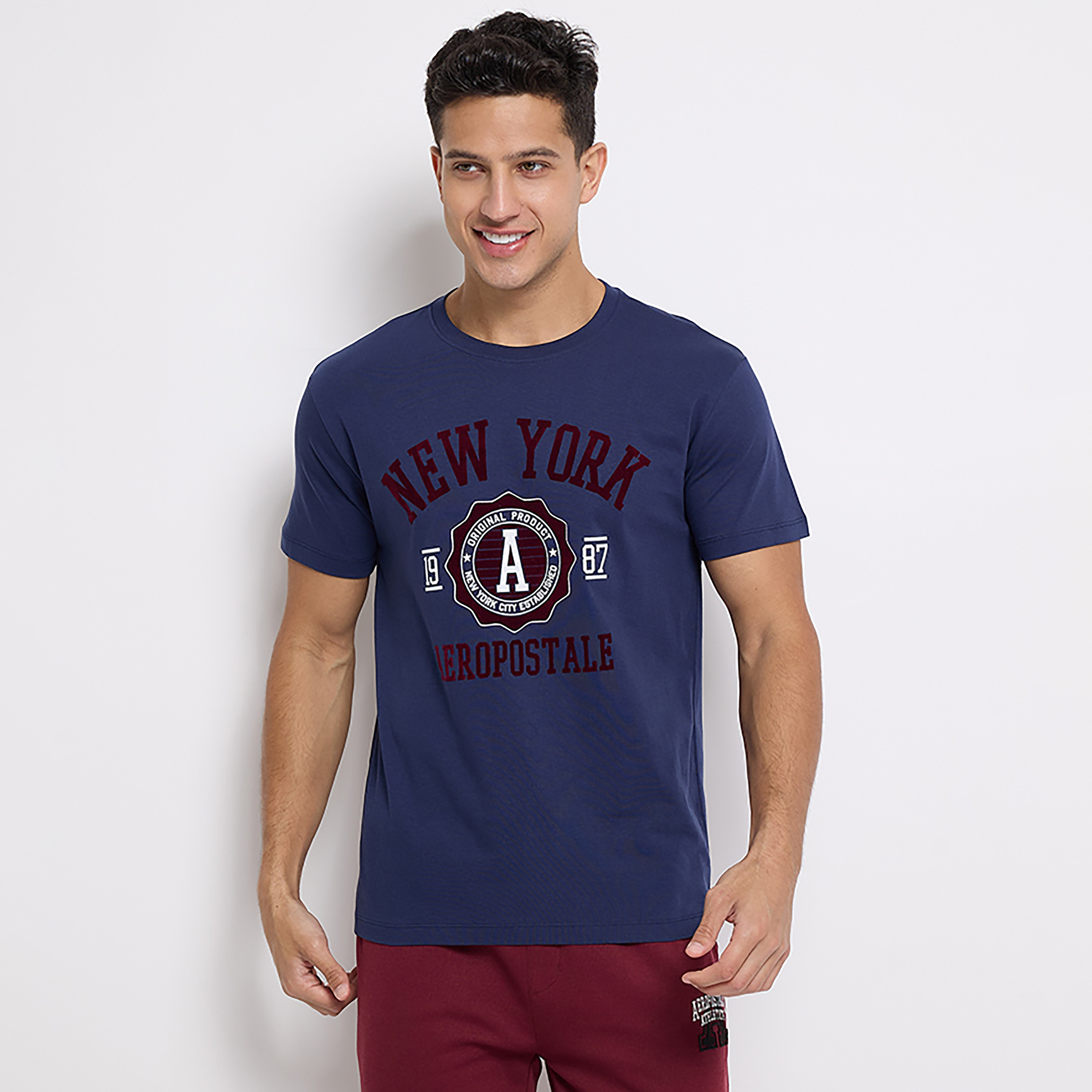تي شيرت من ايروبوستال بأكمام قصيرة و ياقة مستديرة مع طبعات-men-clothing-tshirtsandpolos-tshirts-image-5