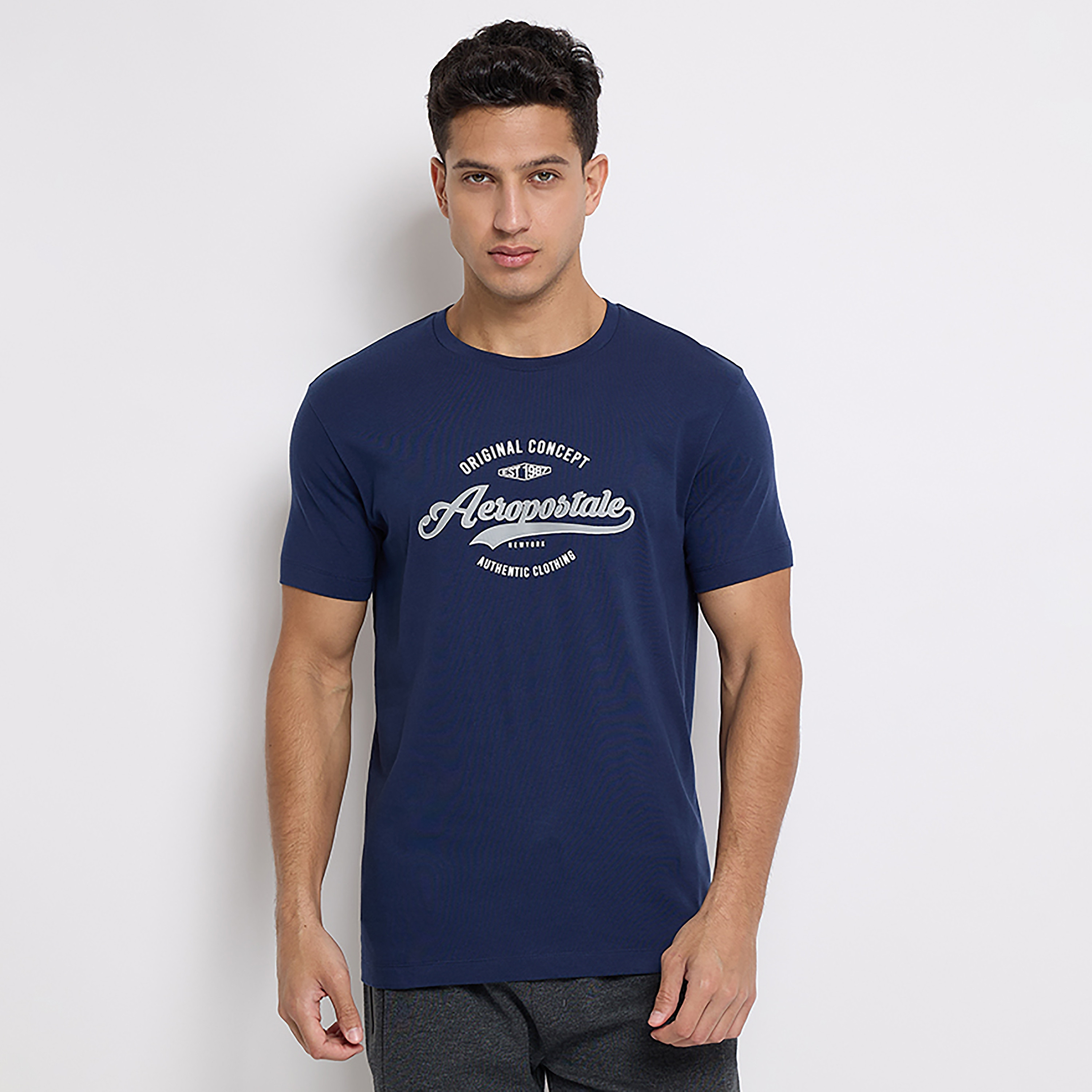 Aeropostale Logo Crew Neck Short Sleeves T-Shirt-men-clothing-tshirtsandpolos-tshirts-image-1