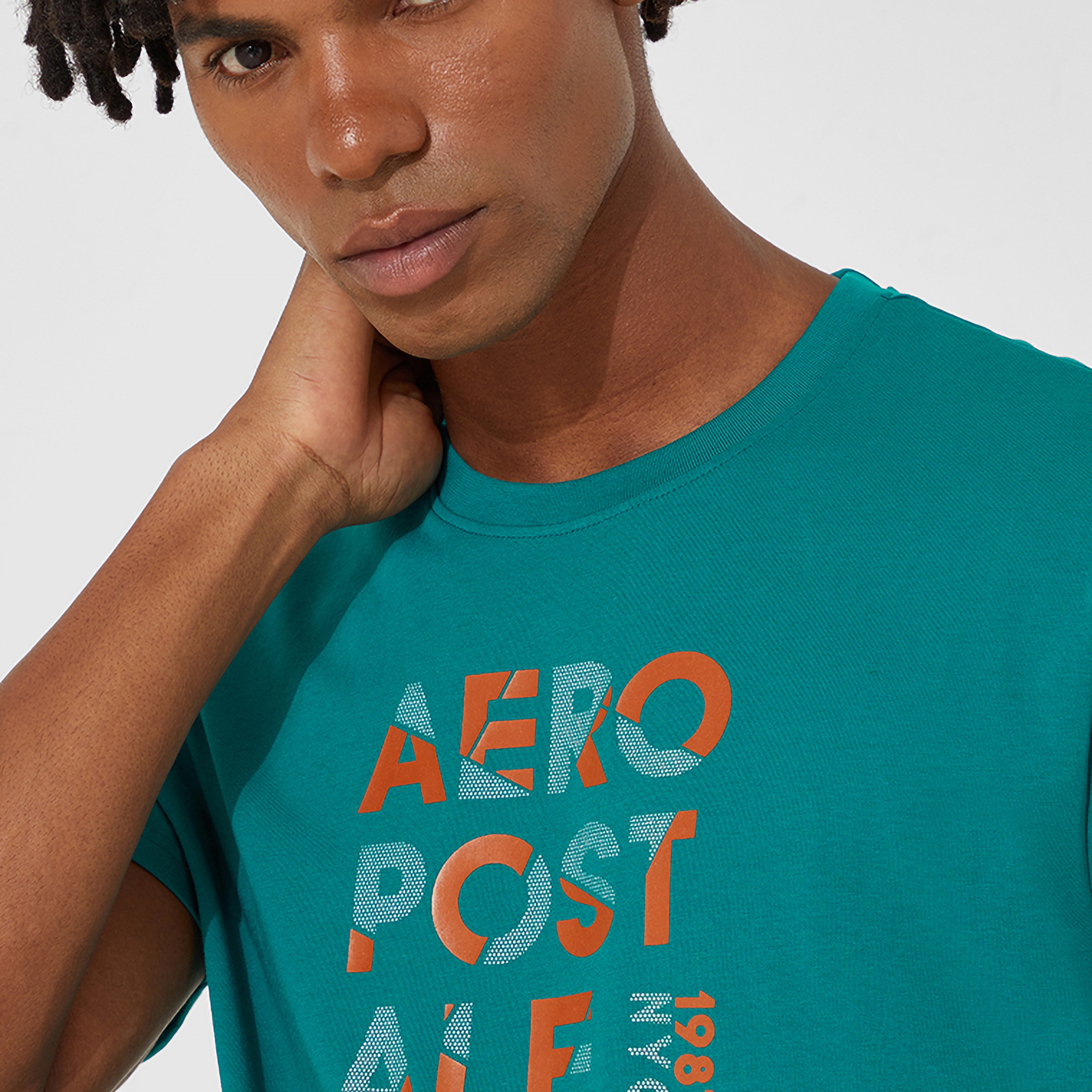 Aeropostale Logo Crew Neck Short Sleeves Men's T-Shirt-men-clothing-tshirtsandpolos-tshirts-image-3