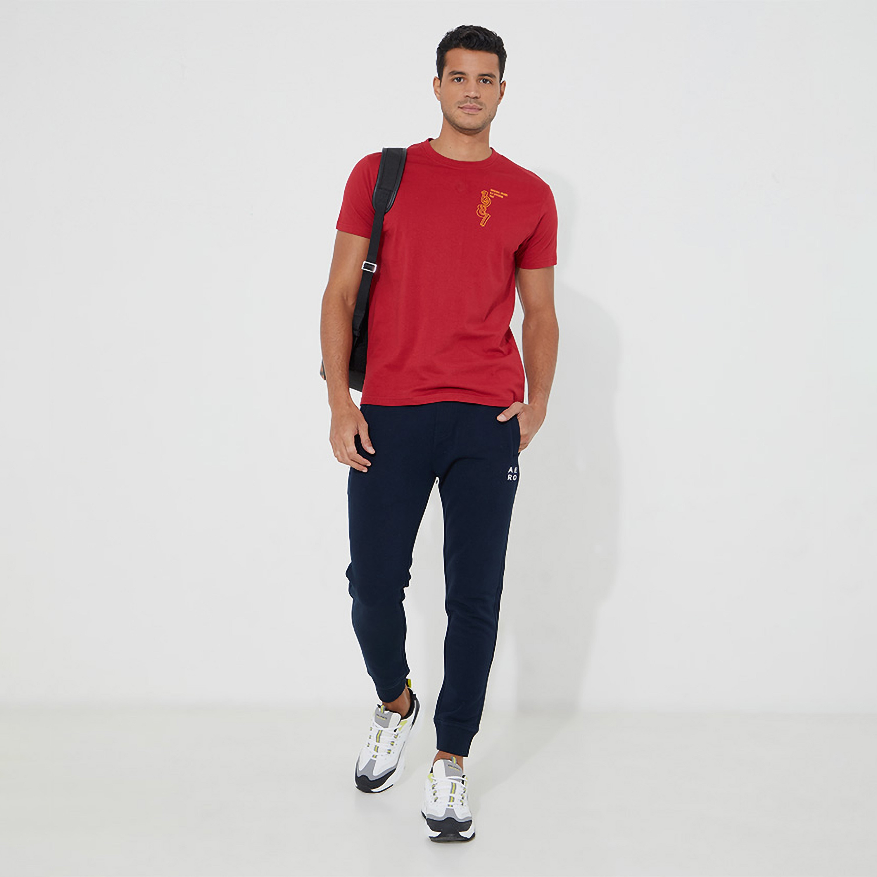 Aeropostale Plain Crew Neck Short Sleeves Men's T-Shirt-men-clothing-tshirtsandpolos-tshirts-image-2