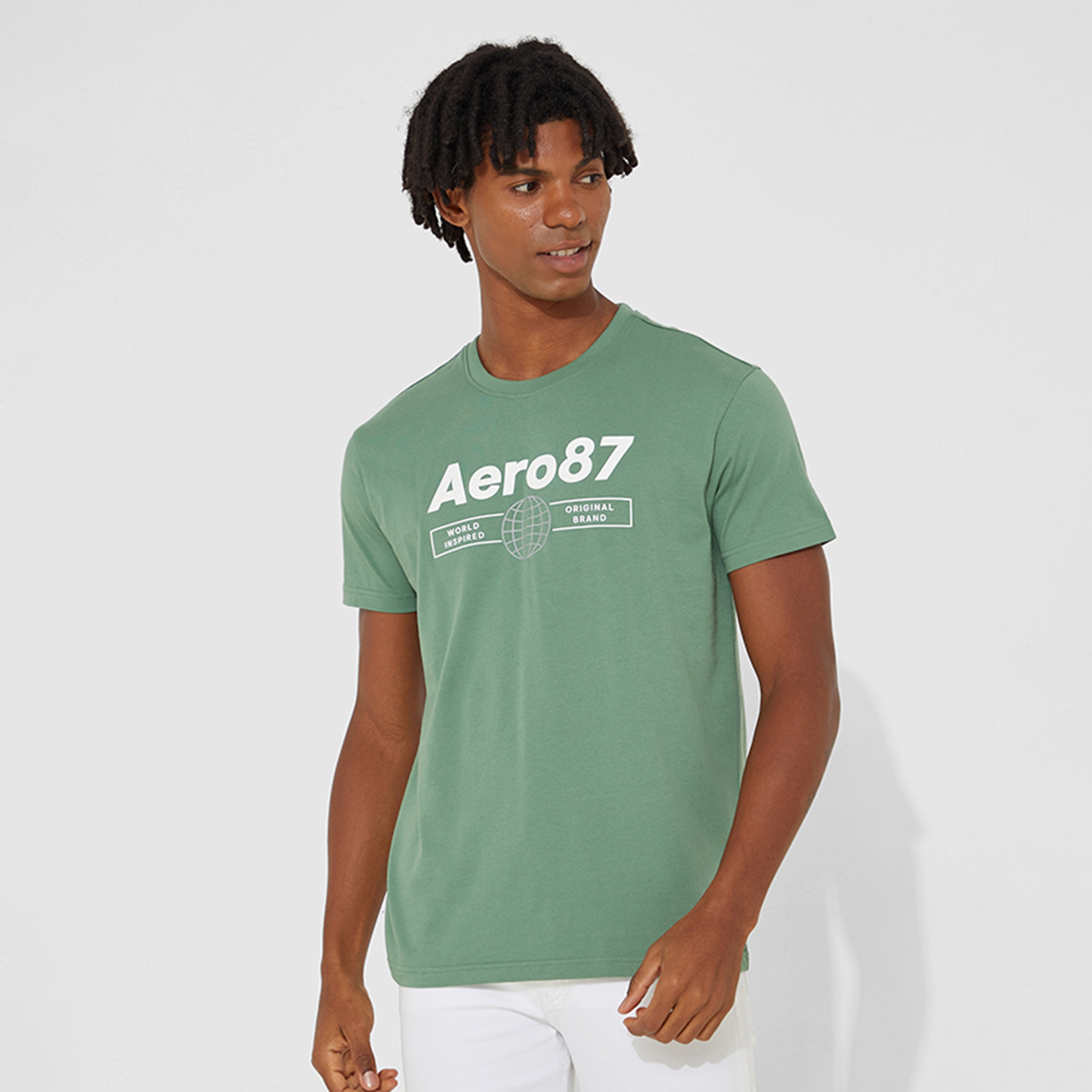 تي شيرت رجالي بأكمام قصيرة وياقة دائرية وشعار من أيروبوستال-men-clothing-tshirtsandpolos-tshirts-image-1