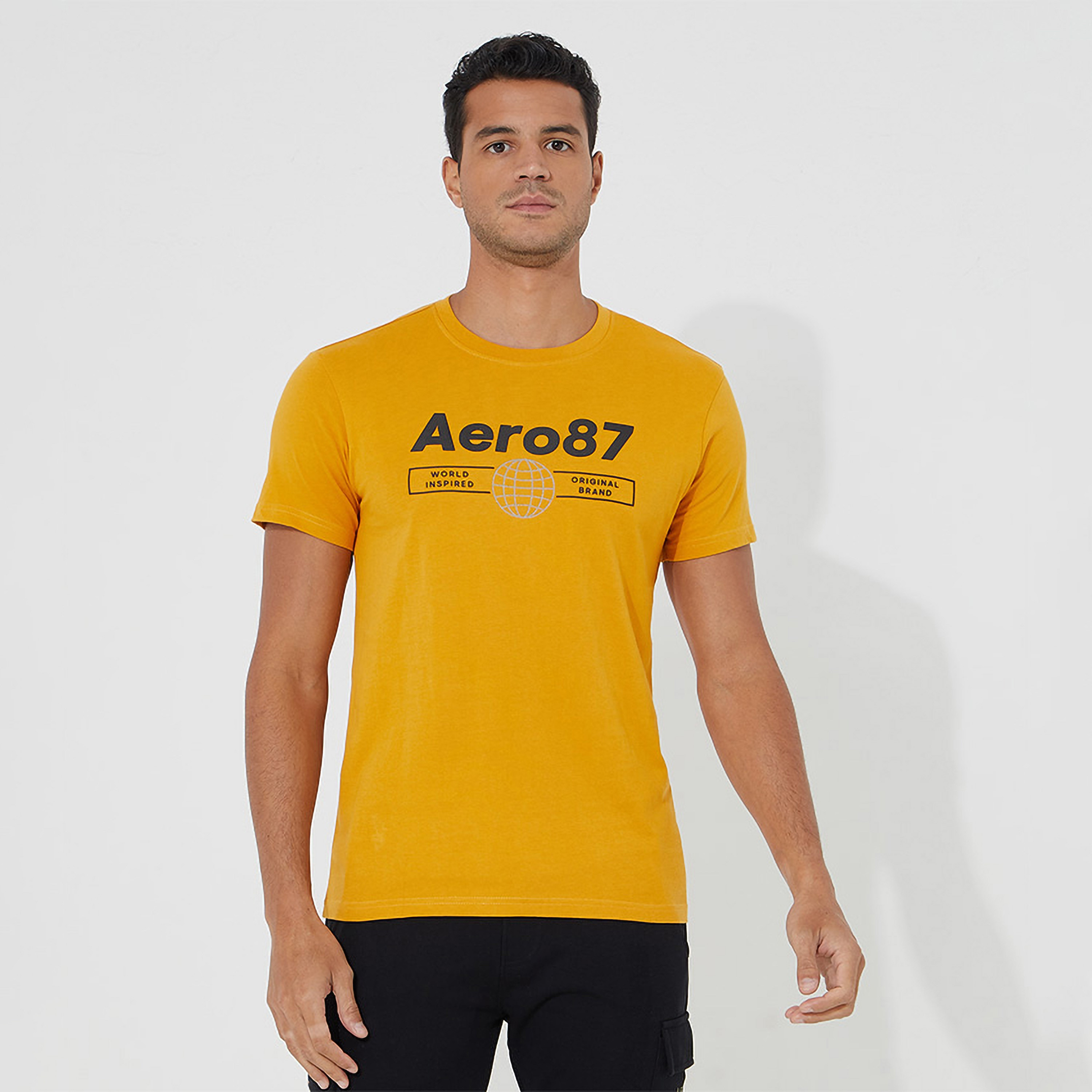 تي شيرت رجالي بأكمام قصيرة وياقة دائرية وشعار من أيروبوستال-men-clothing-tshirtsandpolos-tshirts-image-5