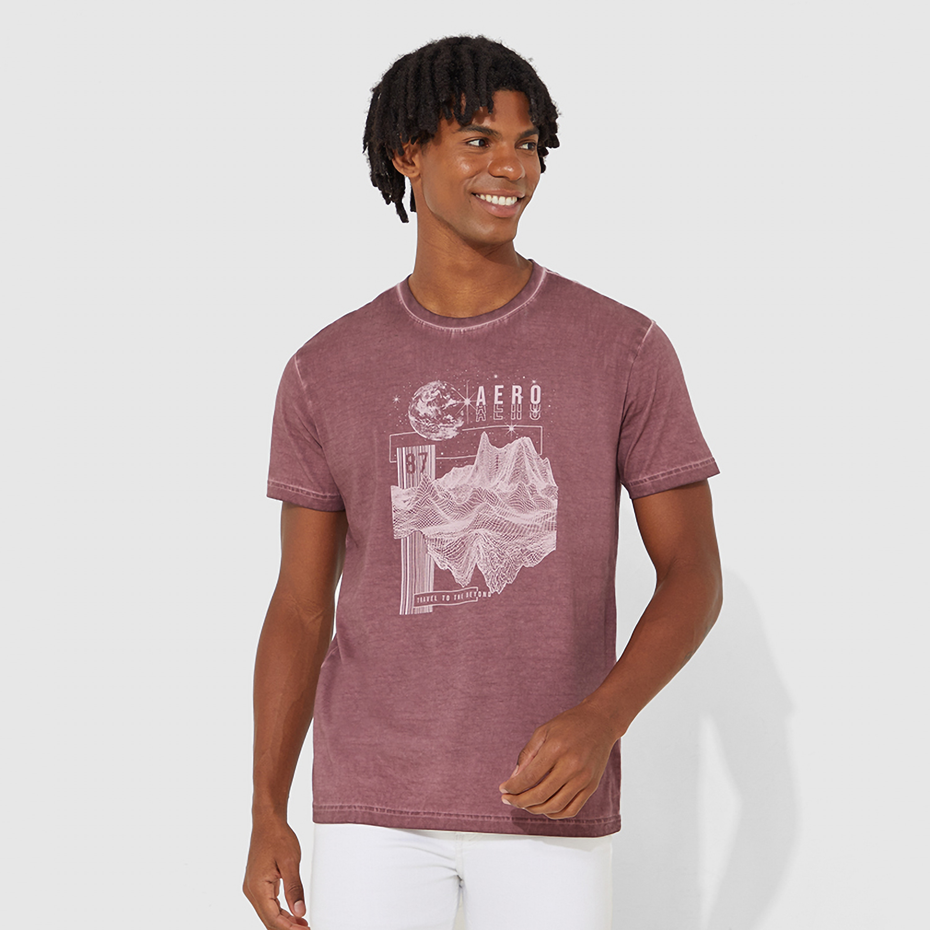 Aeropostale Printed Crew Neck Short Sleeves Men's T-Shirt-men-clothing-tshirtsandpolos-tshirts-image-1