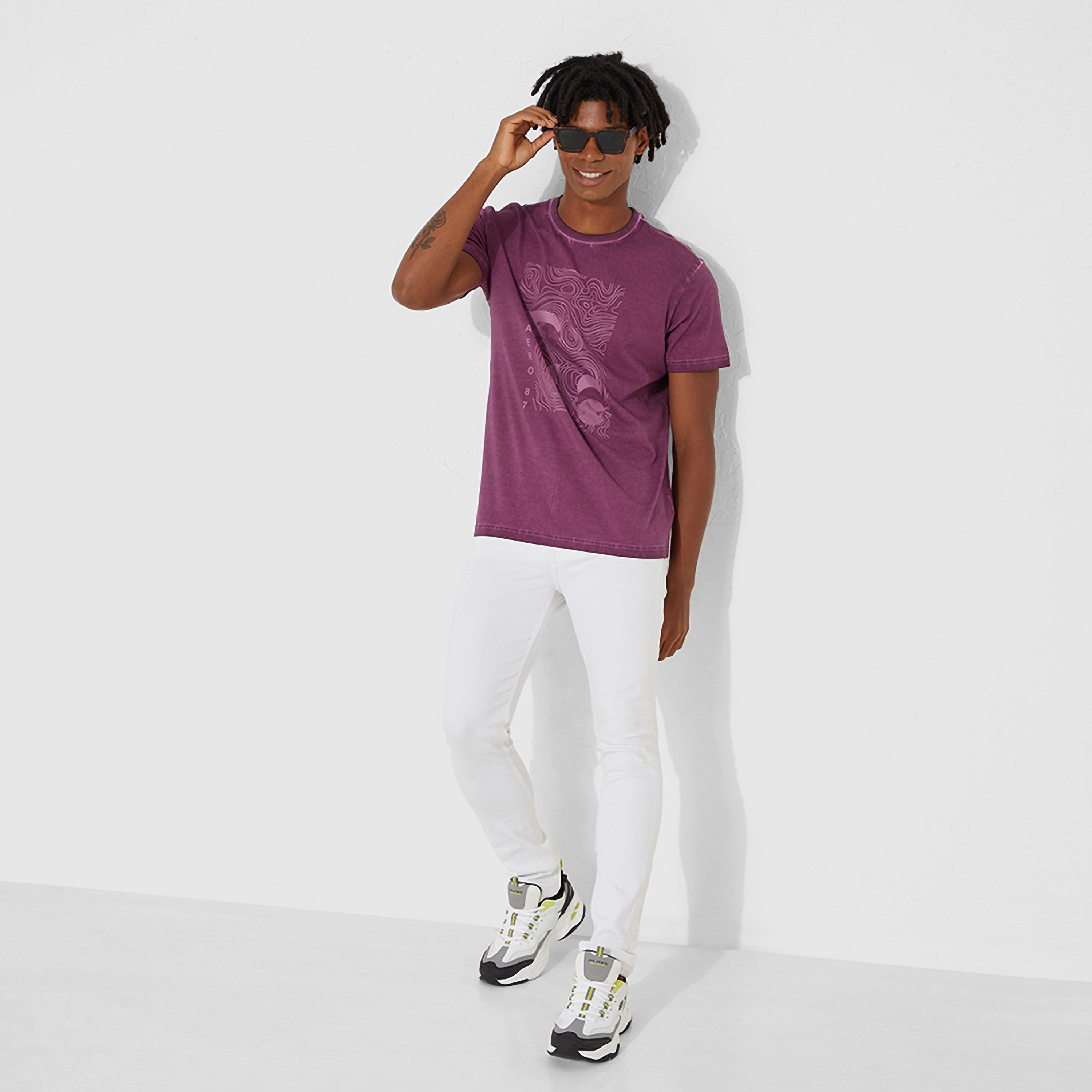 ايروبوستيل- تي شيرت رجالي برسومات جرافيكية وأكمام قصيرة وياقة دائرية-men-clothing-tshirtsandpolos-tshirts-image-6