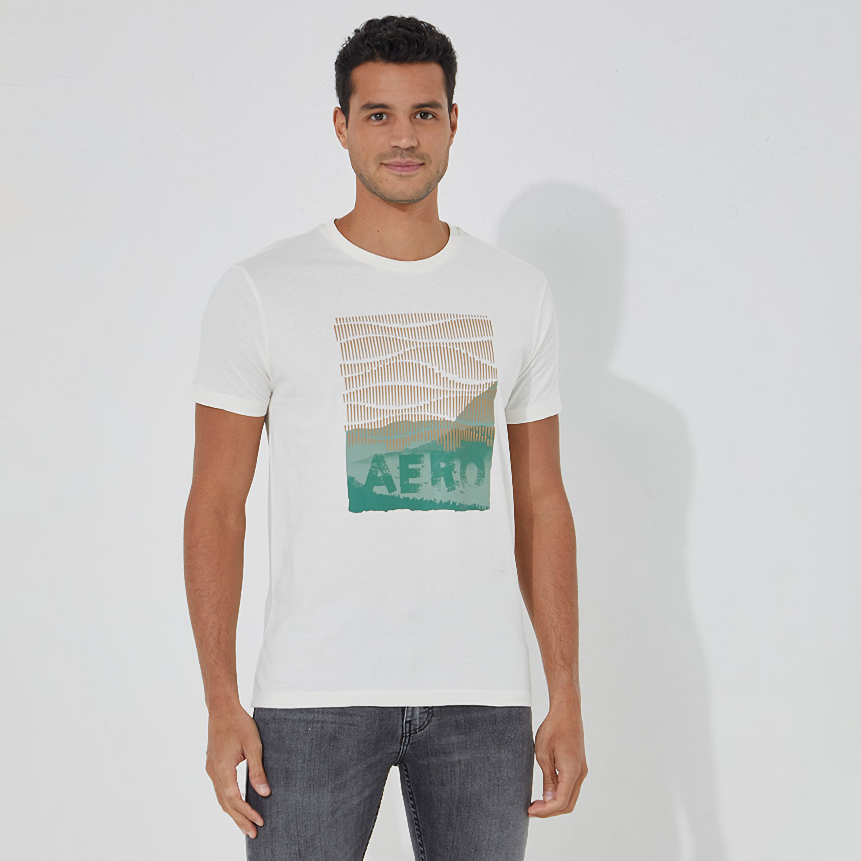 Aeropostale Printed Crew Neck Short Sleeves Men's T-Shirt-men-clothing-tshirtsandpolos-tshirts-image-1