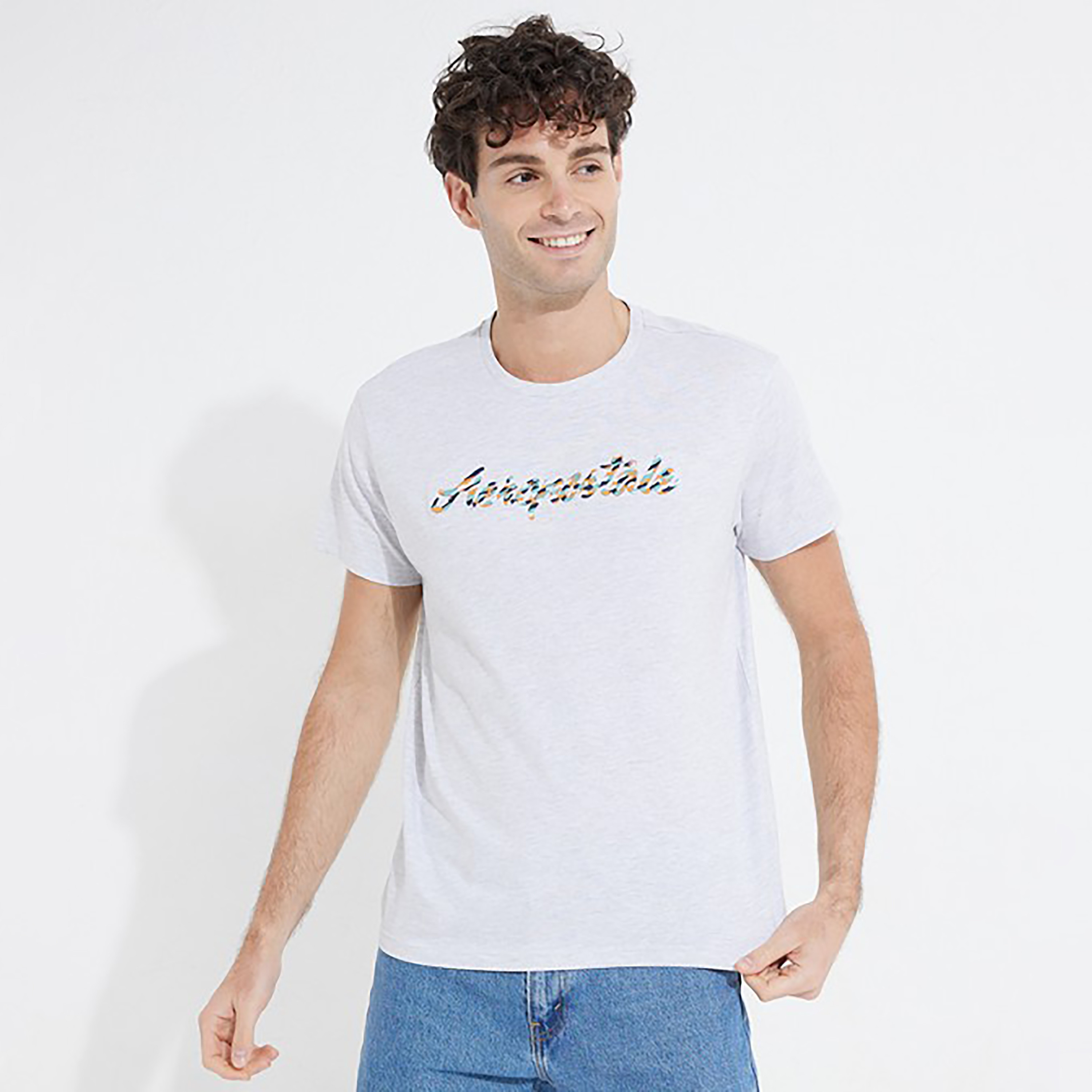 Aeropostale Embroidered Crew Neck Short Sleeves T-Shirt-men-clothing-tshirtsandpolos-tshirts-image-1