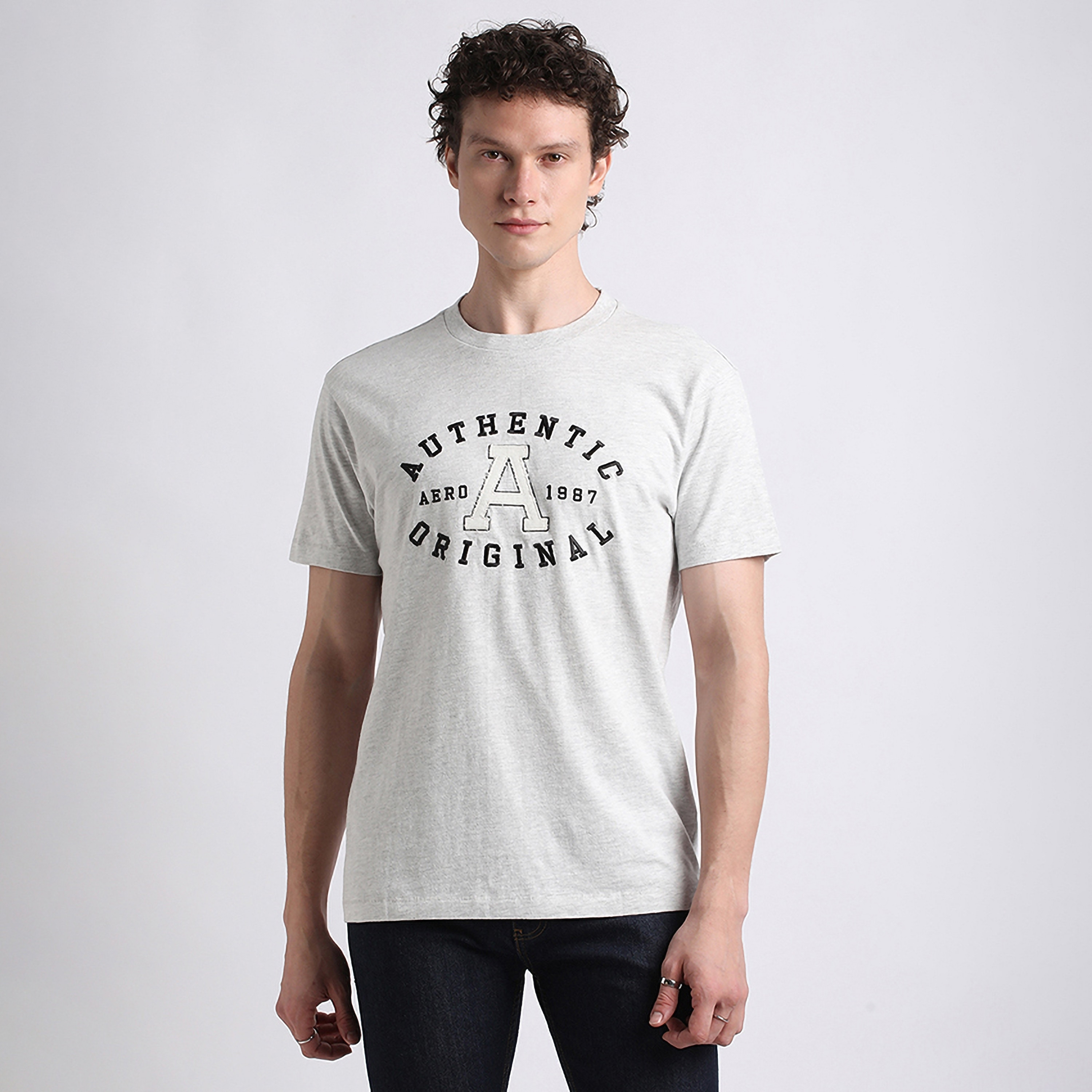 تي شيرت رجالي بأكمام قصيرة وياقة دائرية وتطريز من أيروبوستال-men-clothing-tshirtsandpolos-tshirts-image-1