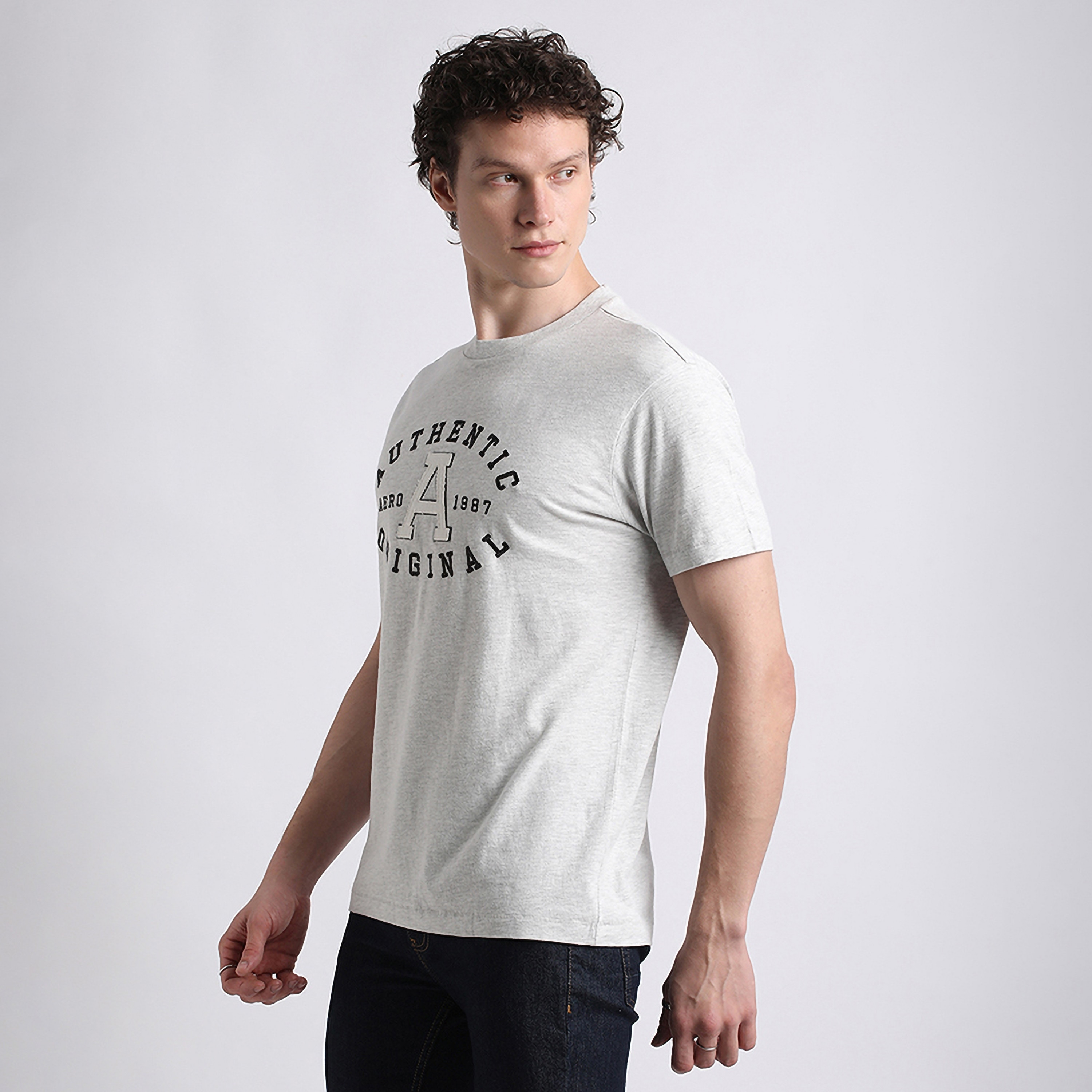 تي شيرت رجالي بأكمام قصيرة وياقة دائرية وتطريز من أيروبوستال-men-clothing-tshirtsandpolos-tshirts-image-2
