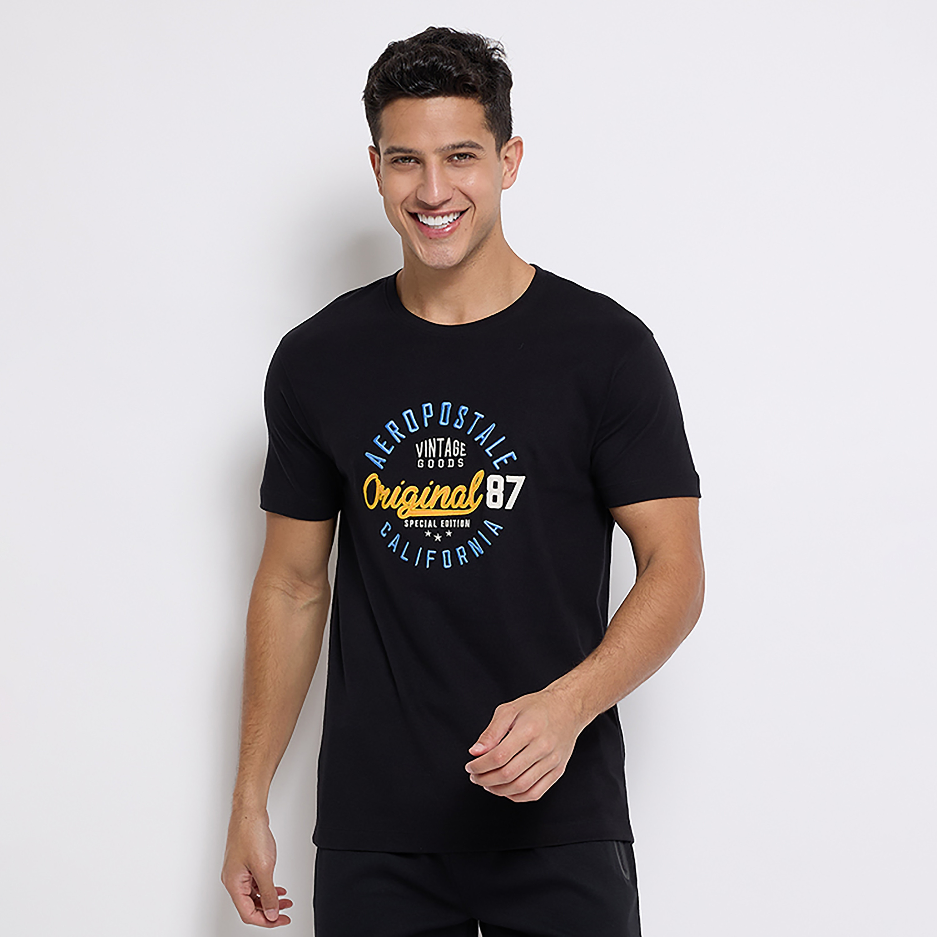 Aeropostale Logo Embroidered Crew Neck Short Sleeves T-Shirt-men-clothing-tshirtsandpolos-tshirts-image-1