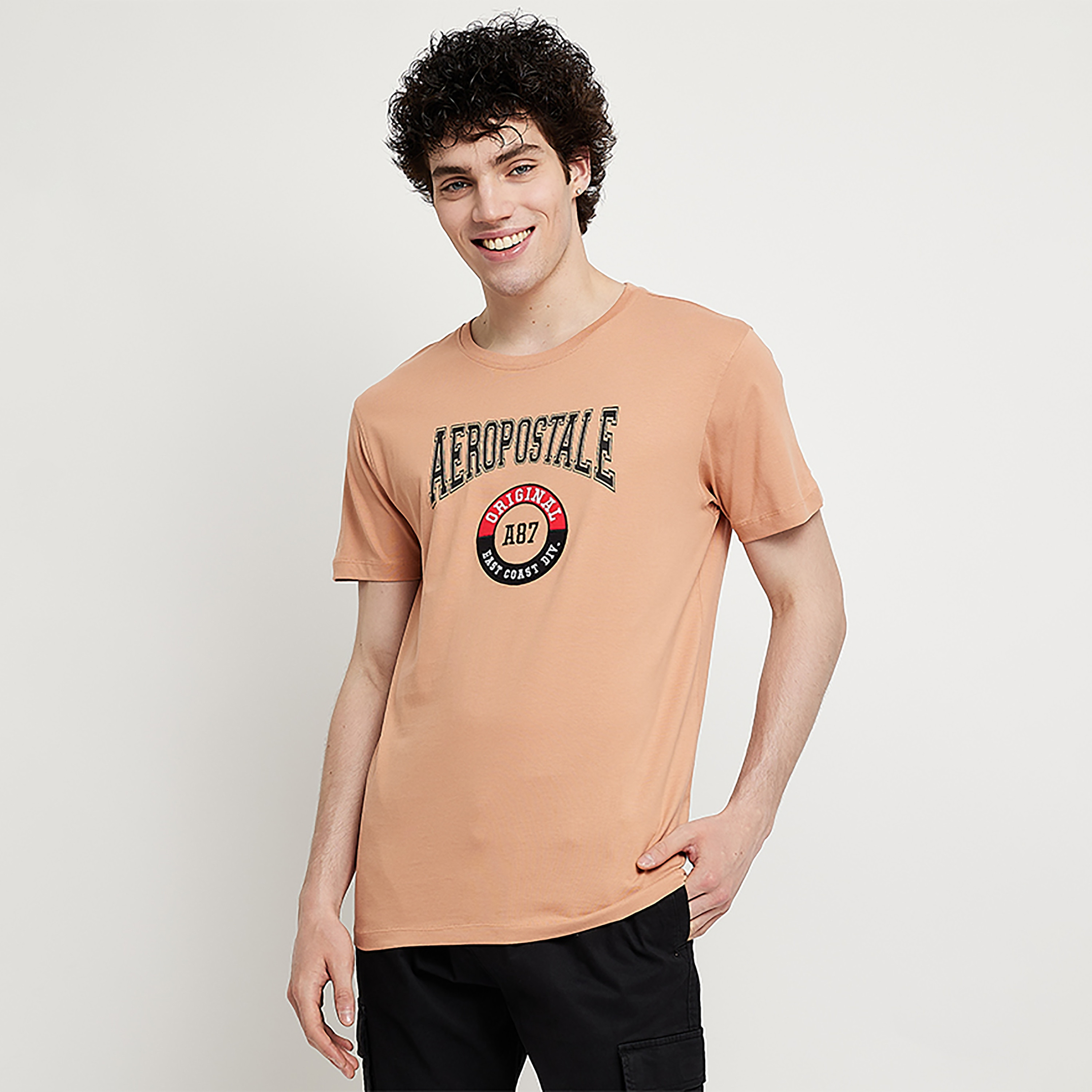 تي شيرت من ايروبوستال بأكمام قصيرة و ياقة مستديرة مع شعار-men-clothing-tshirtsandpolos-tshirts-image-1