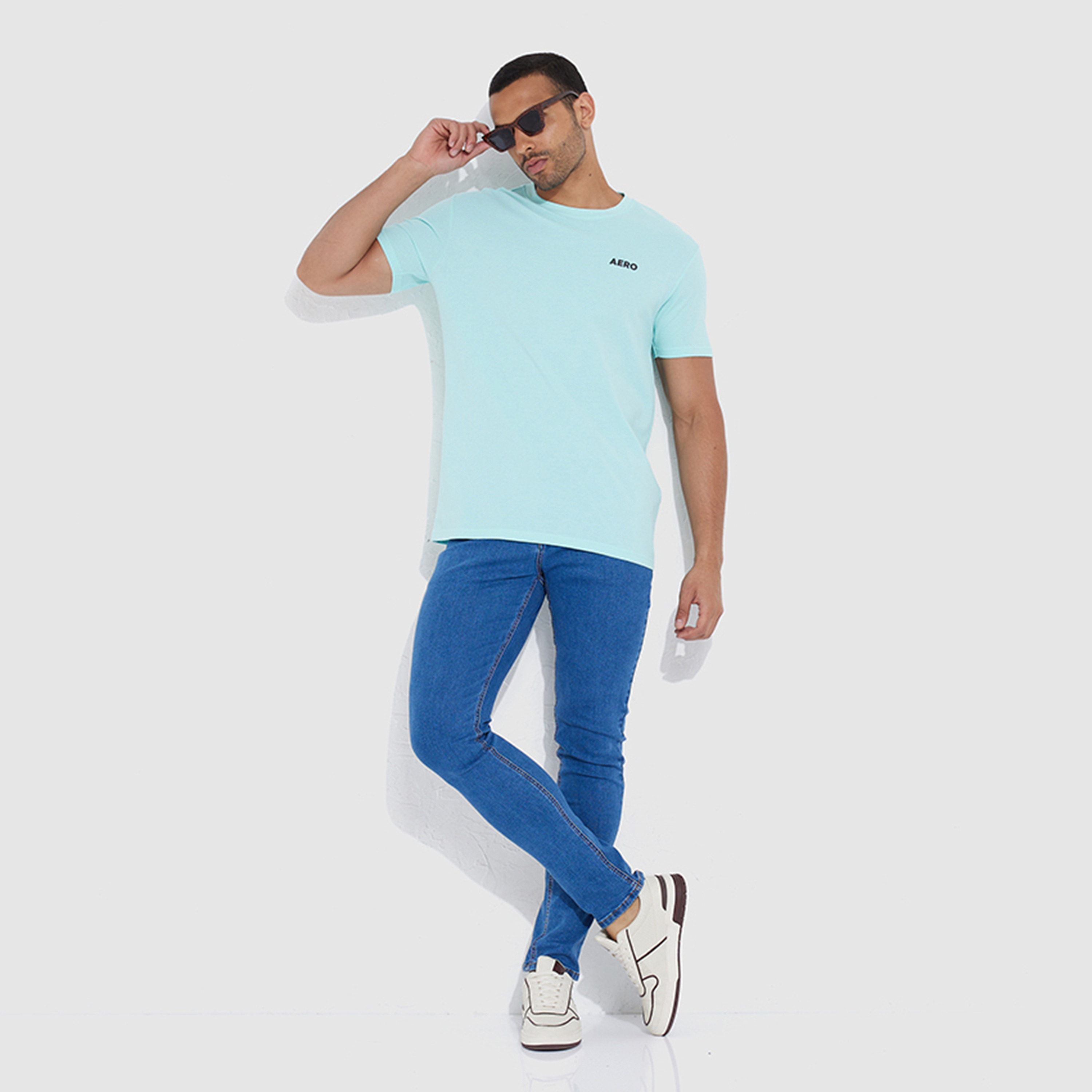 Aeropostale Textured Crew Neck Short Sleeves Men's T-Shirt-men-clothing-tshirtsandpolos-tshirts-image-2