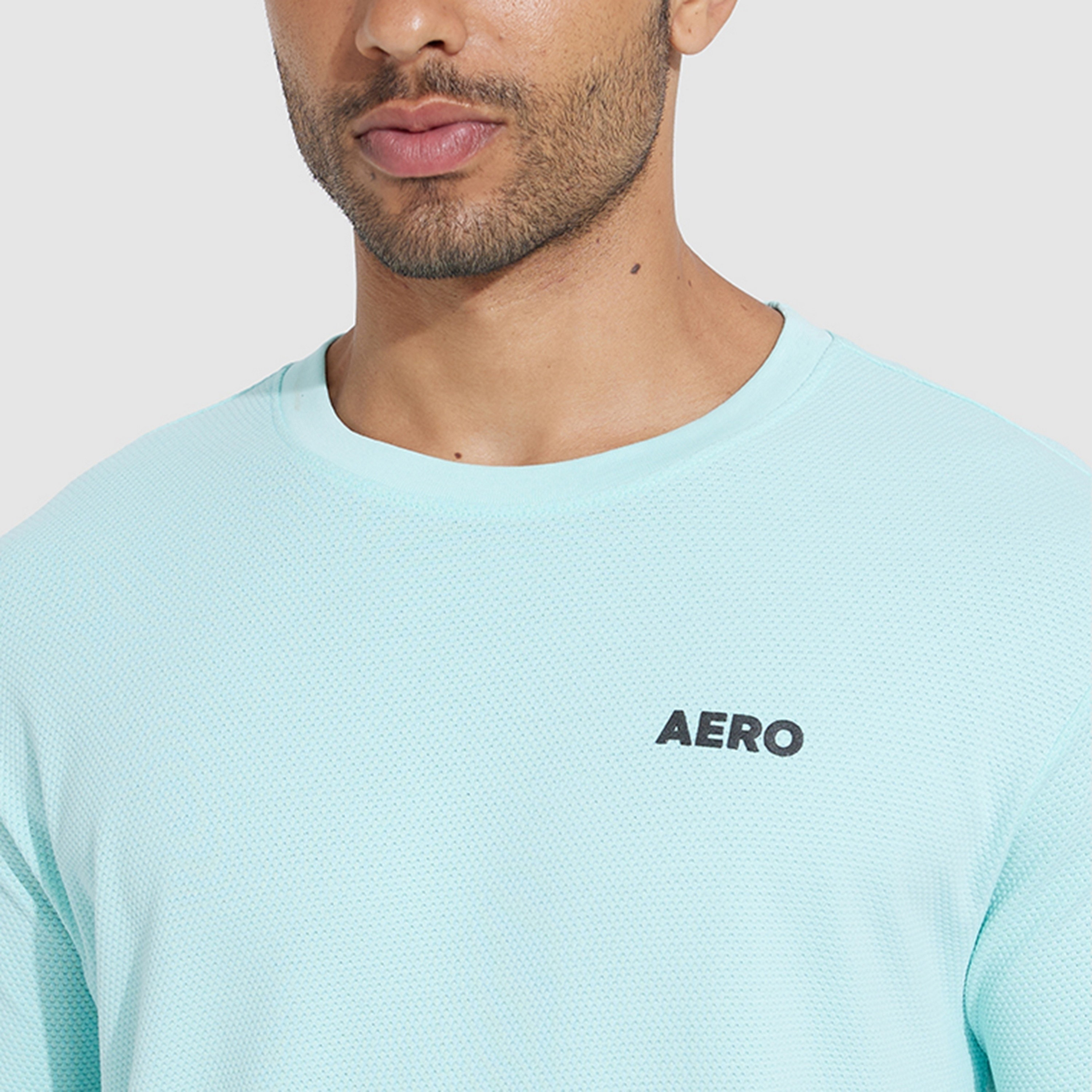 Aeropostale Textured Crew Neck Short Sleeves Men's T-Shirt-men-clothing-tshirtsandpolos-tshirts-image-3