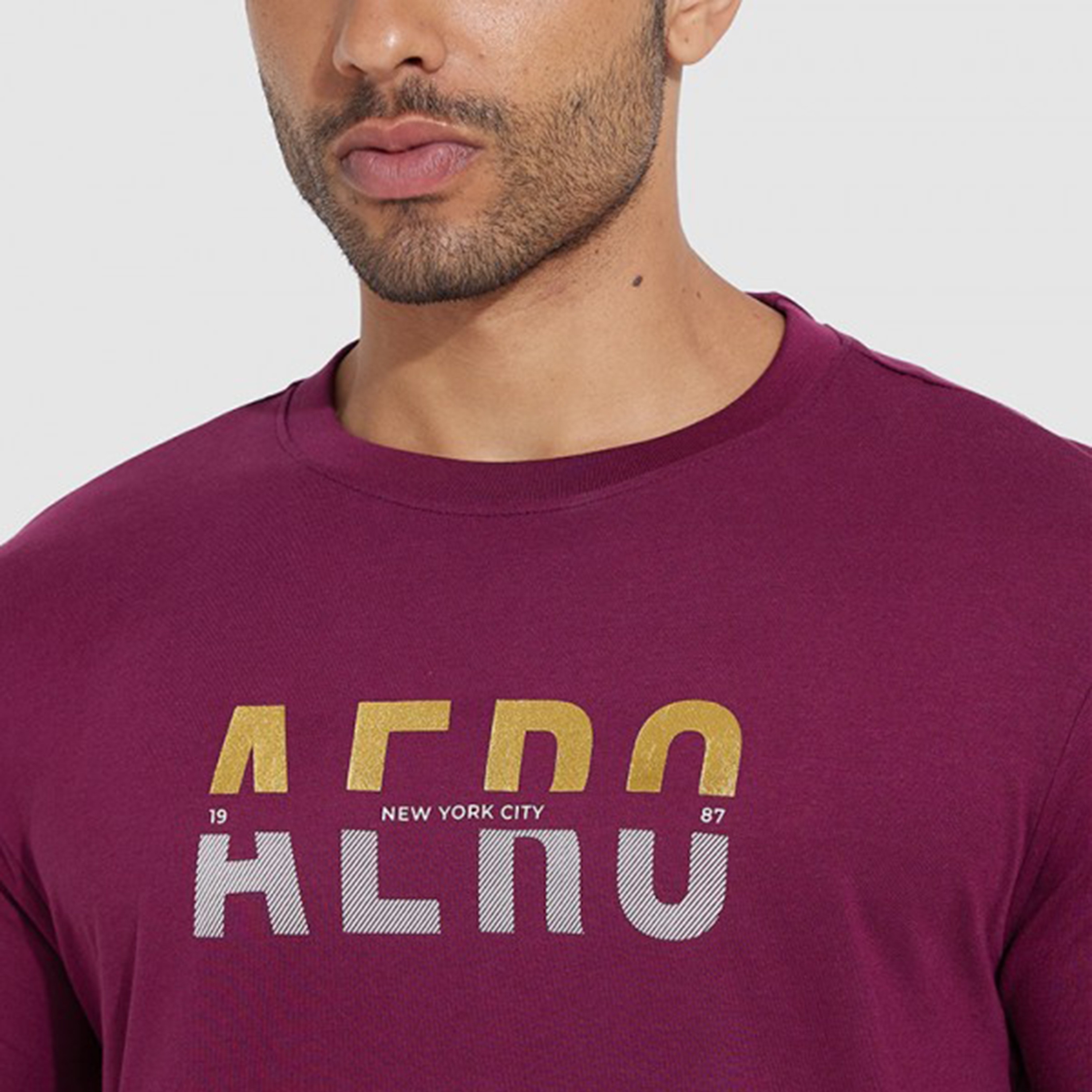 تي شيرت من ايروبوستال بأكمام قصيرة و ياقة مستديرة مع طبعات-men-clothing-tshirtsandpolos-tshirts-image-3