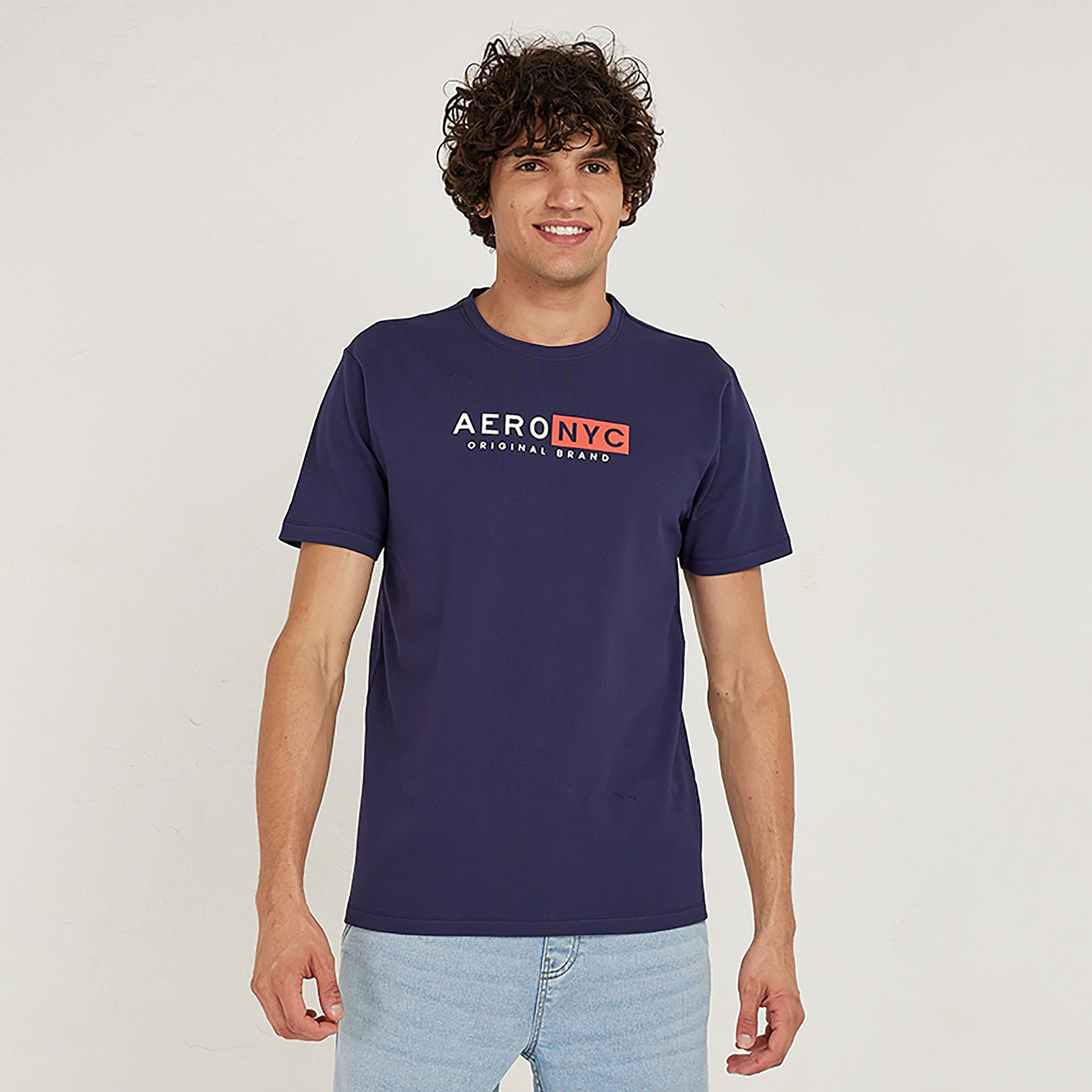 تي شيرت من ايروبوستال بأكمام قصيرة و ياقة مستديرة مع طبعات-men-clothing-tshirtsandpolos-tshirts-image-1