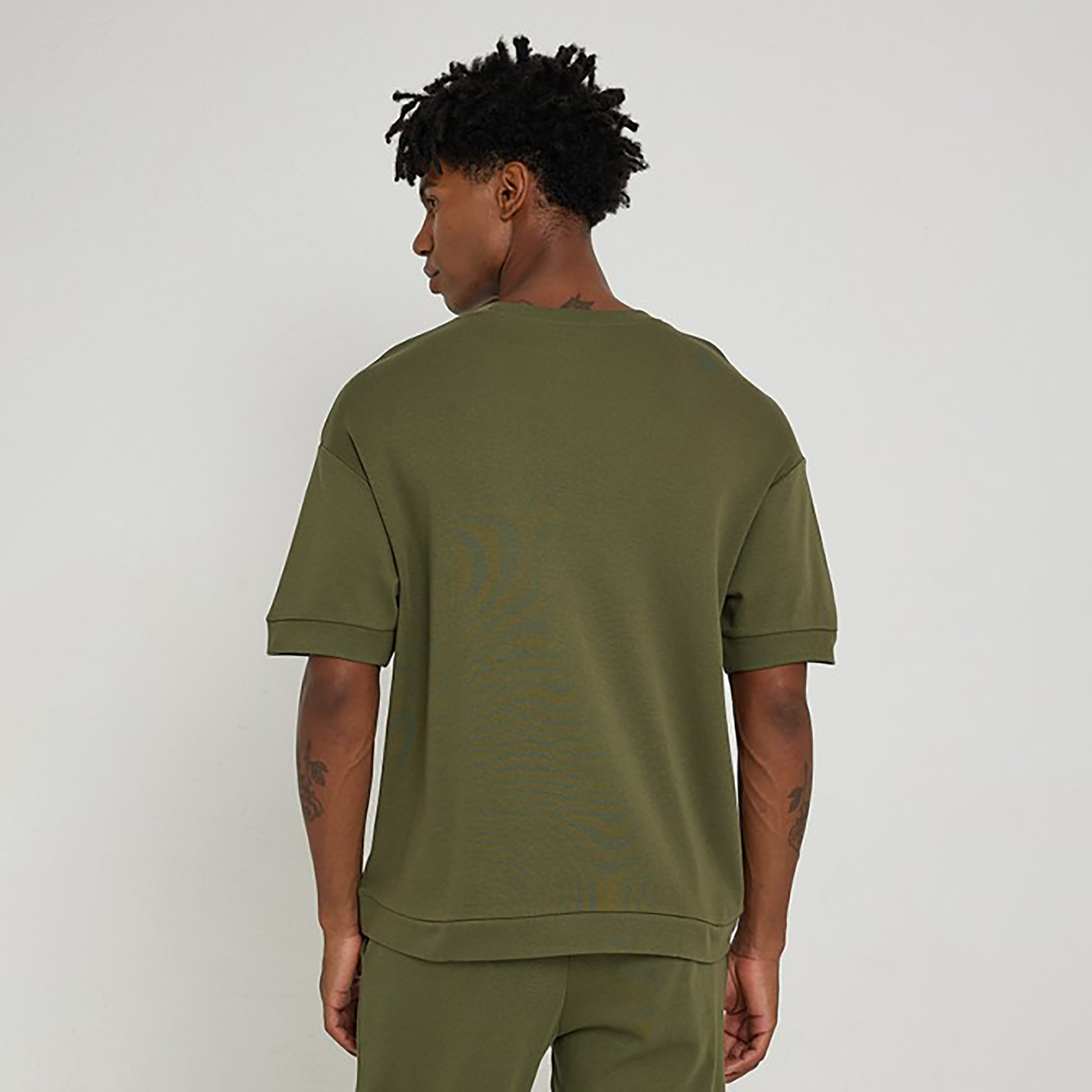 تي شيرت من ايروبوستال بأكمام قصيرة و ياقة مستديرة سادة-men-clothing-tshirtsandpolos-tshirts-image-4