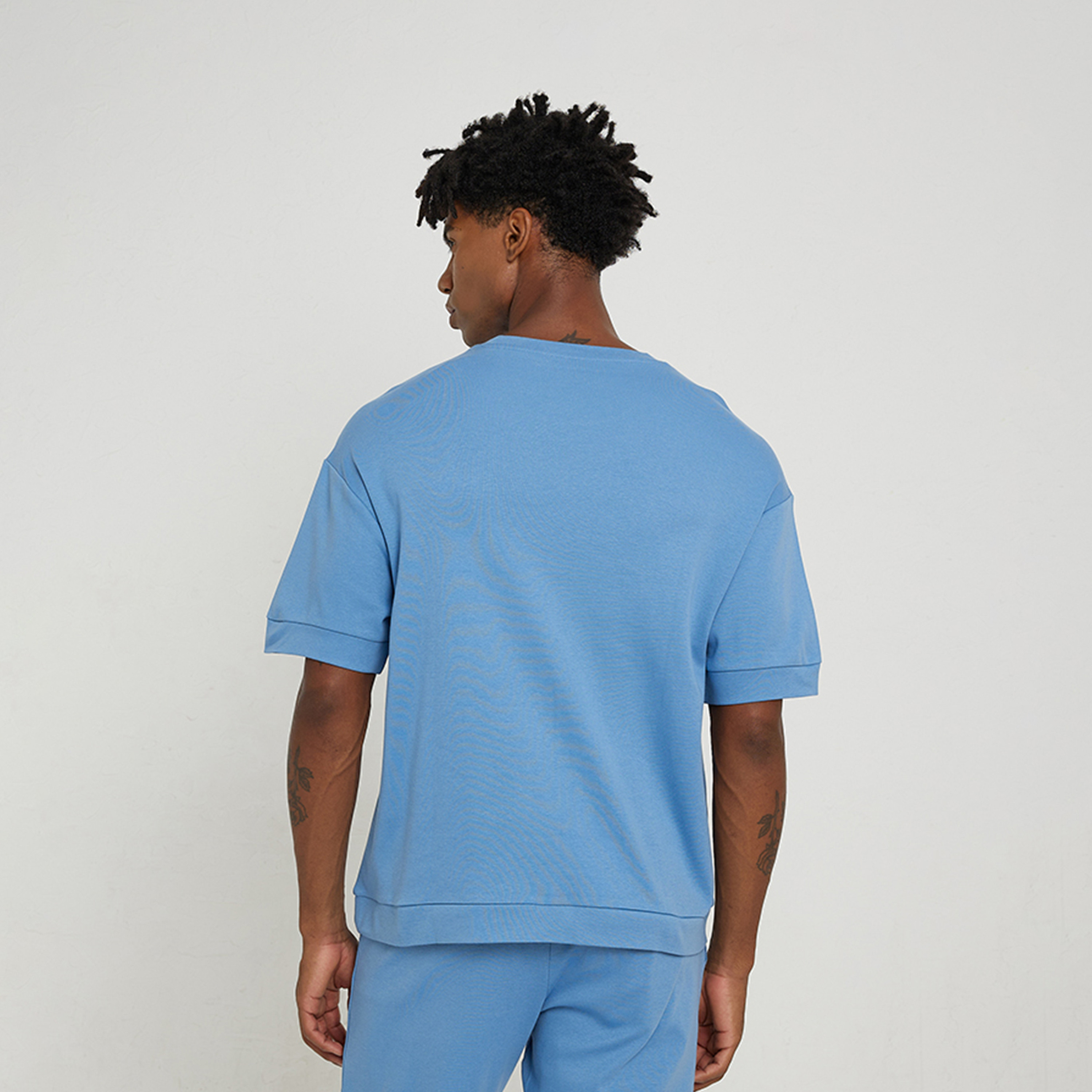 ايروبوستيل- تي شيرت رجالي سادة بياقة دائرية وأكمام قصيرة-men-clothing-tshirtsandpolos-tshirts-image-4