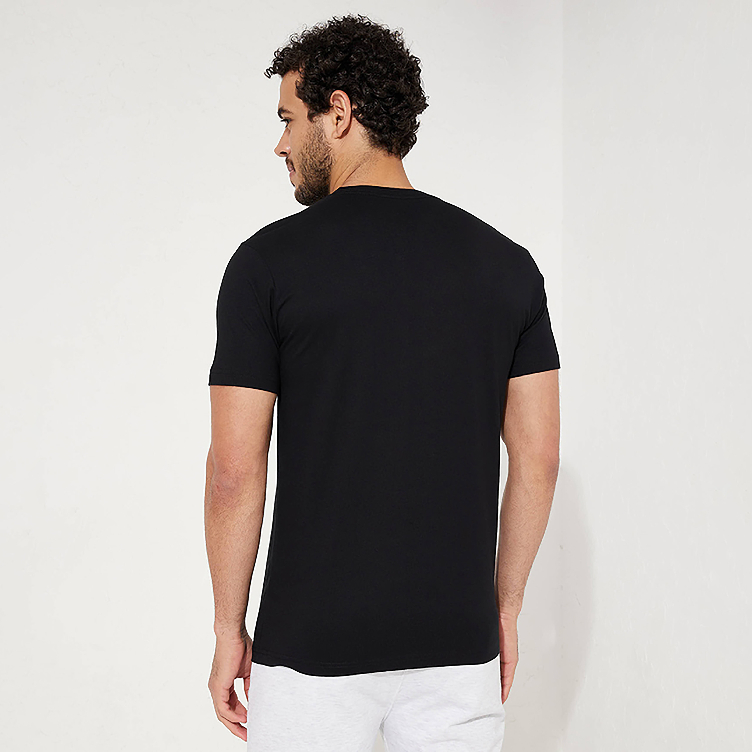تي شيرت سادة بياقة مستديرة وأكمام قصيرة من ايروبوستال-men-clothing-tshirtsandpolos-tshirts-image-15