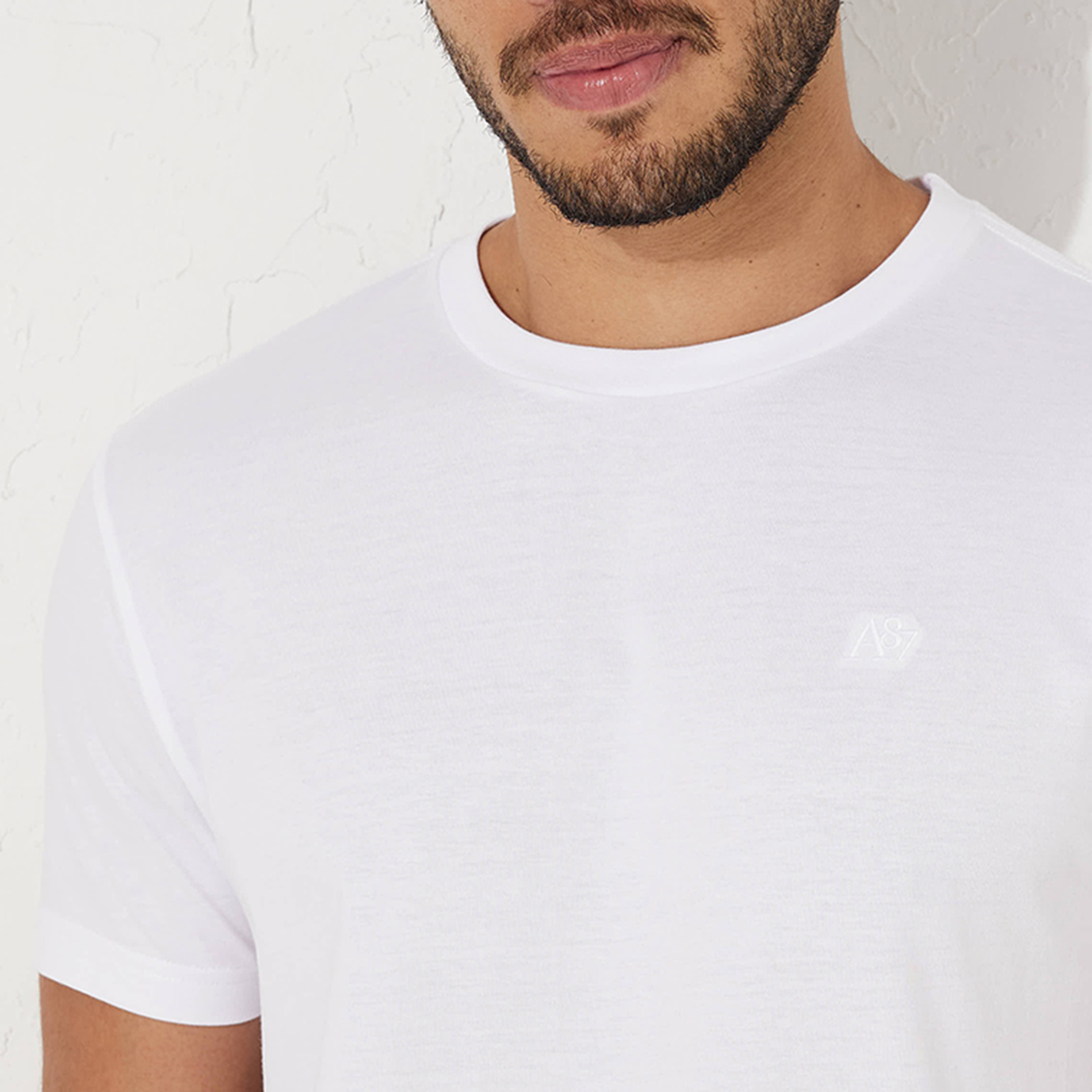 تي شيرت سادة بياقة مستديرة وأكمام قصيرة من ايروبوستال-men-clothing-tshirtsandpolos-tshirts-image-11