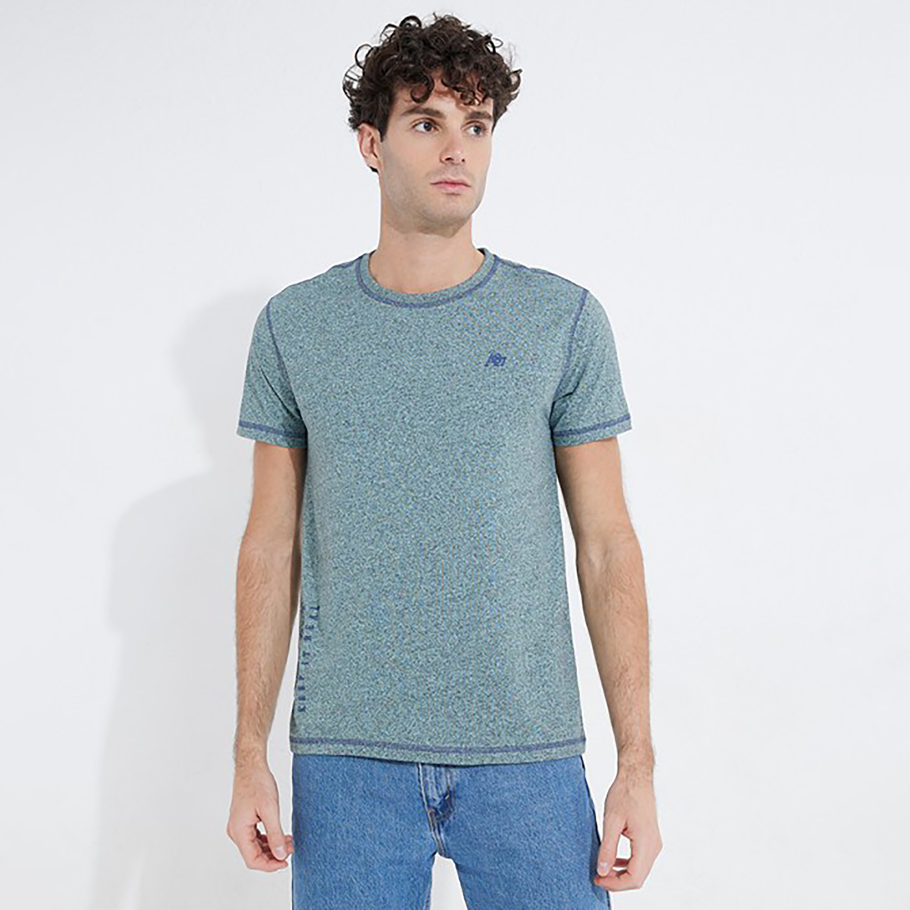 تي شيرت من ايروبوستال بأكمام قصيرة و ياقة مستديرة سادة-men-clothing-tshirtsandpolos-tshirts-image-5