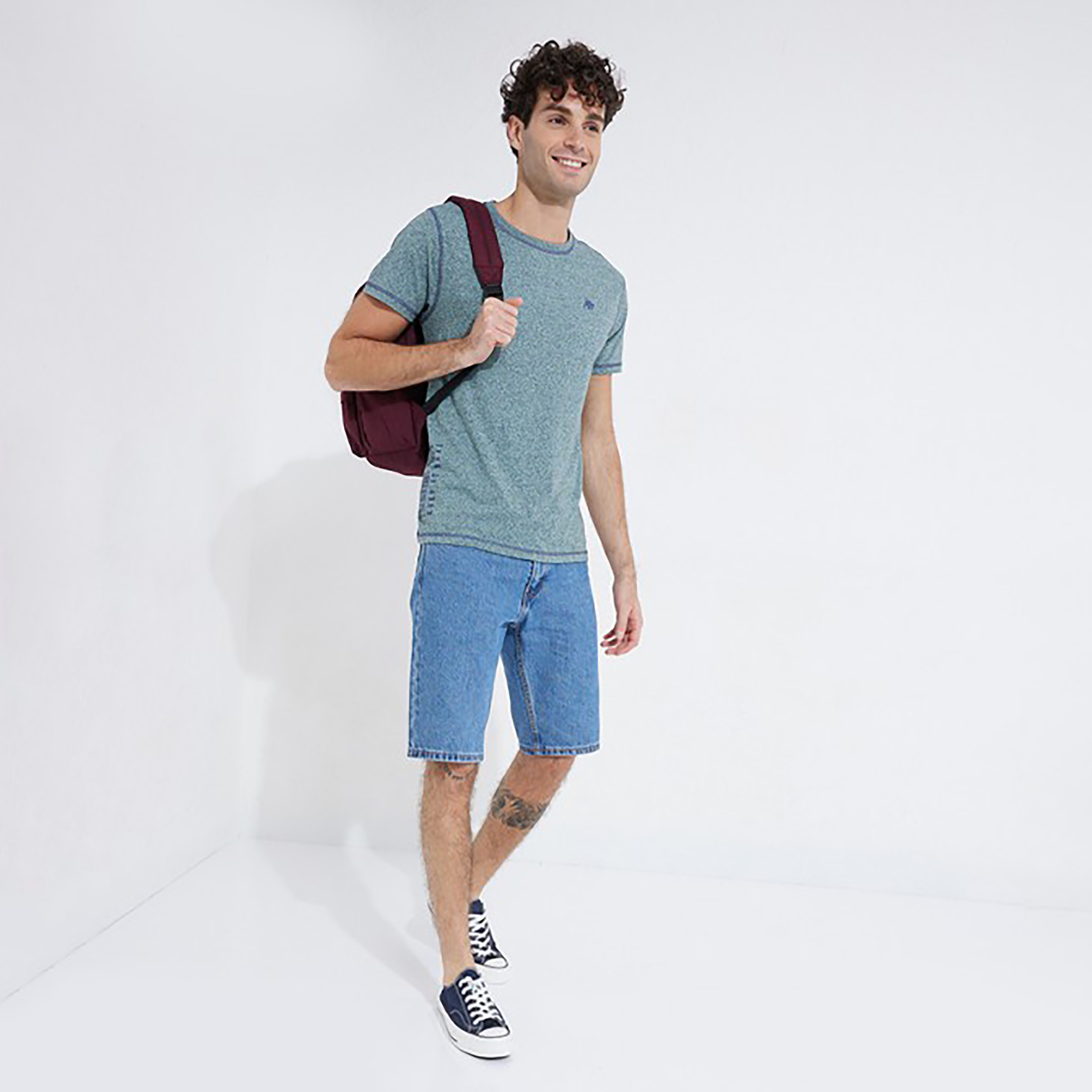 تي شيرت من ايروبوستال بأكمام قصيرة و ياقة مستديرة سادة-men-clothing-tshirtsandpolos-tshirts-image-6