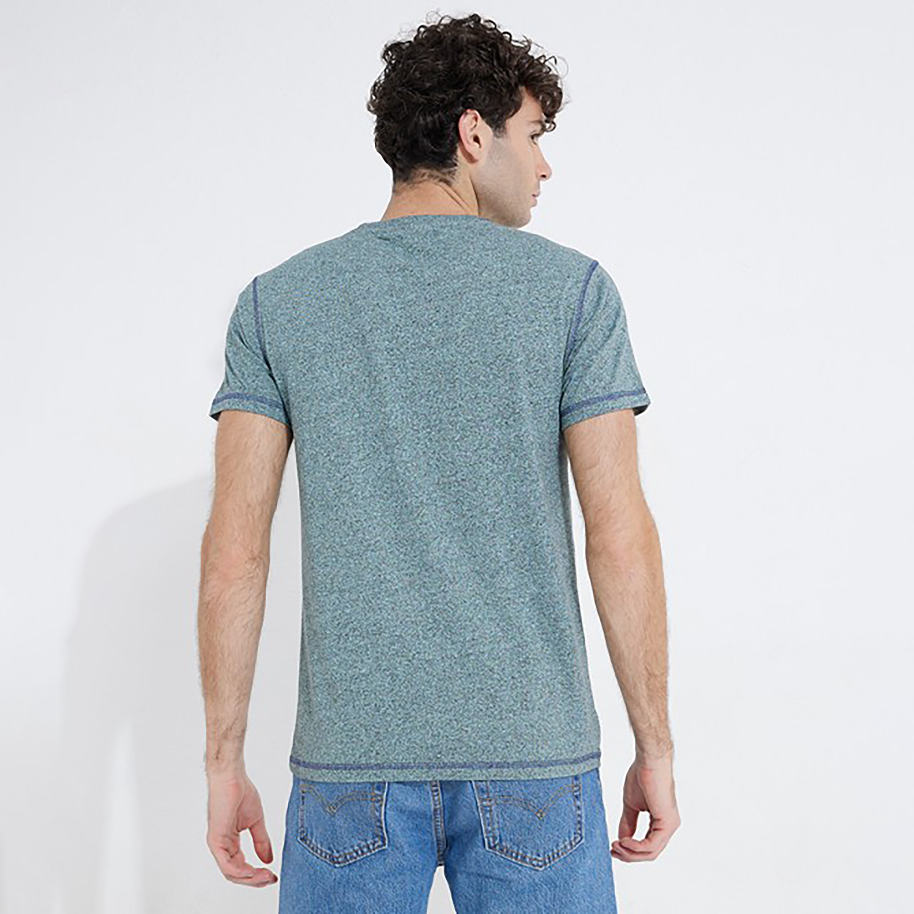تي شيرت من ايروبوستال بأكمام قصيرة و ياقة مستديرة سادة-men-clothing-tshirtsandpolos-tshirts-image-8
