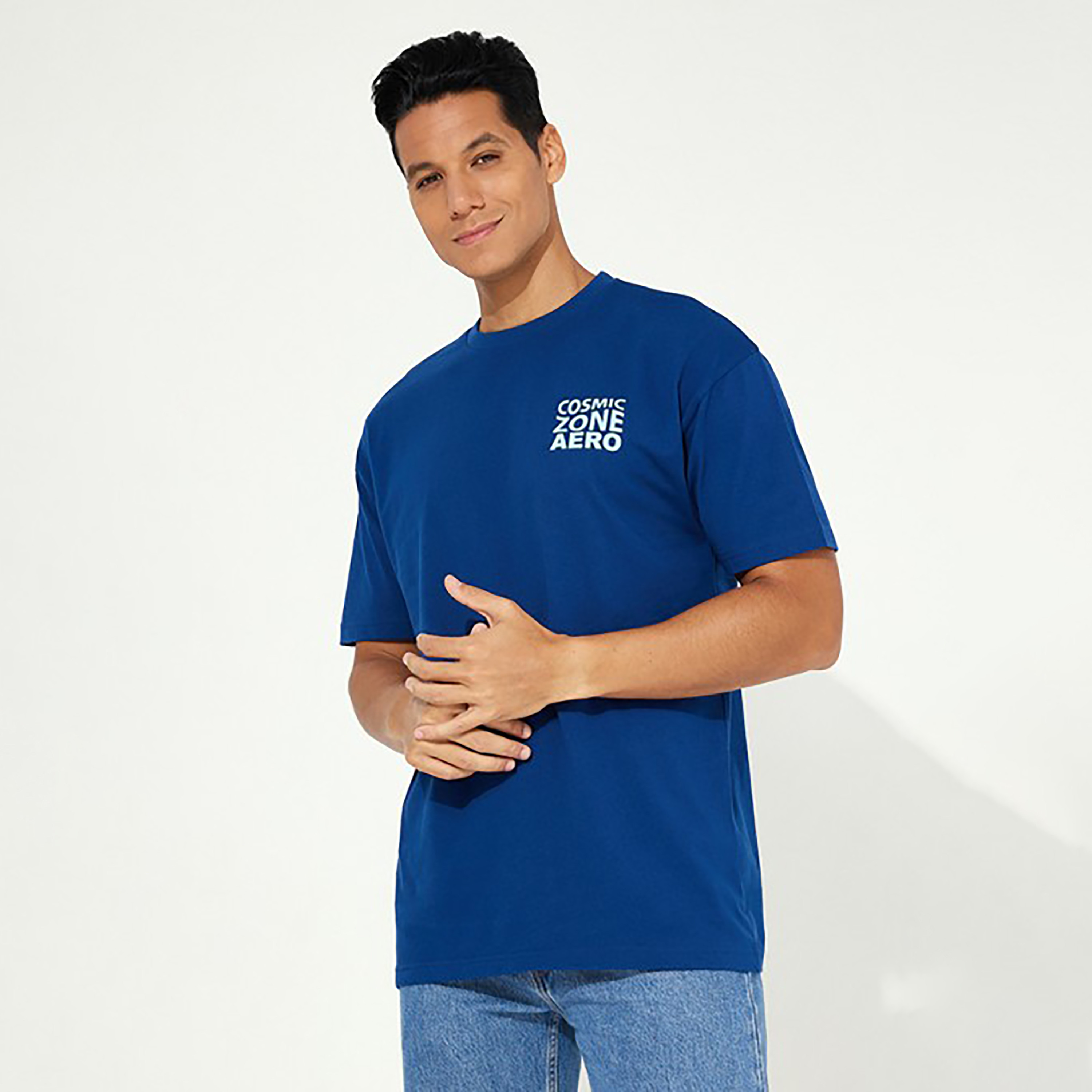 تي شيرت من ايروبوستال بأكمام قصيرة و ياقة مستديرة ذات جرافيك-men-clothing-tshirtsandpolos-tshirts-image-1