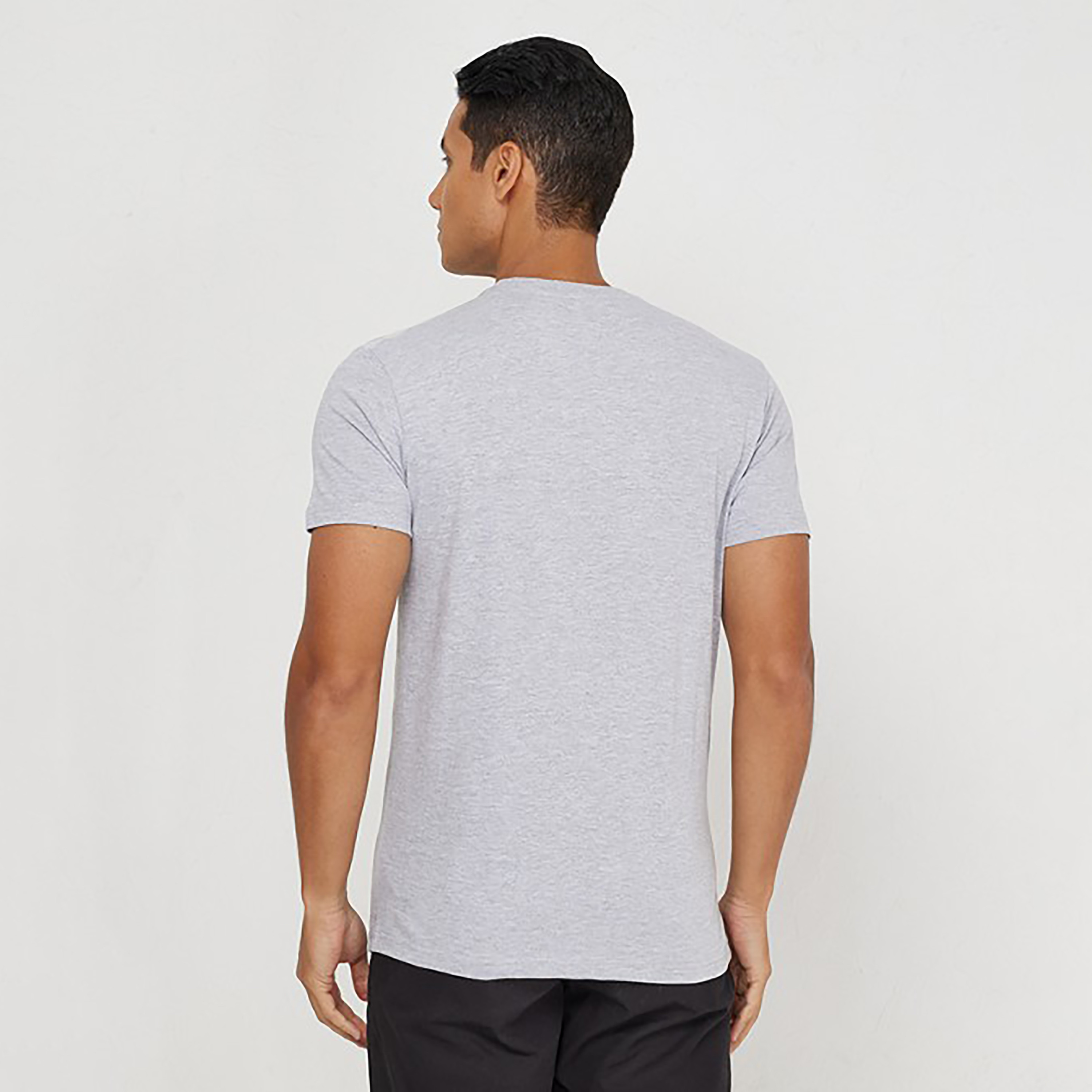 تي شيرت من ايروبوستال بأكمام قصيرة و ياقة مستديرة سادة-men-clothing-tshirtsandpolos-tshirts-image-4