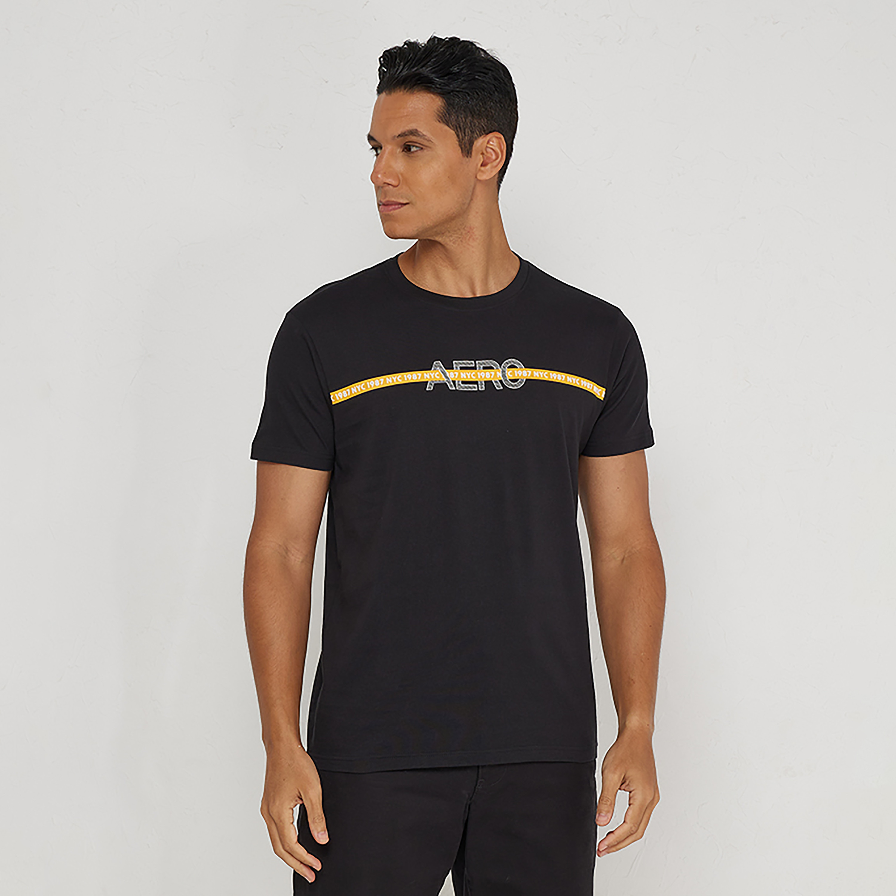 Aeropostale Printed Logo Crew Neck Short Sleeves T-Shirt-men-clothing-tshirtsandpolos-tshirts-image-1