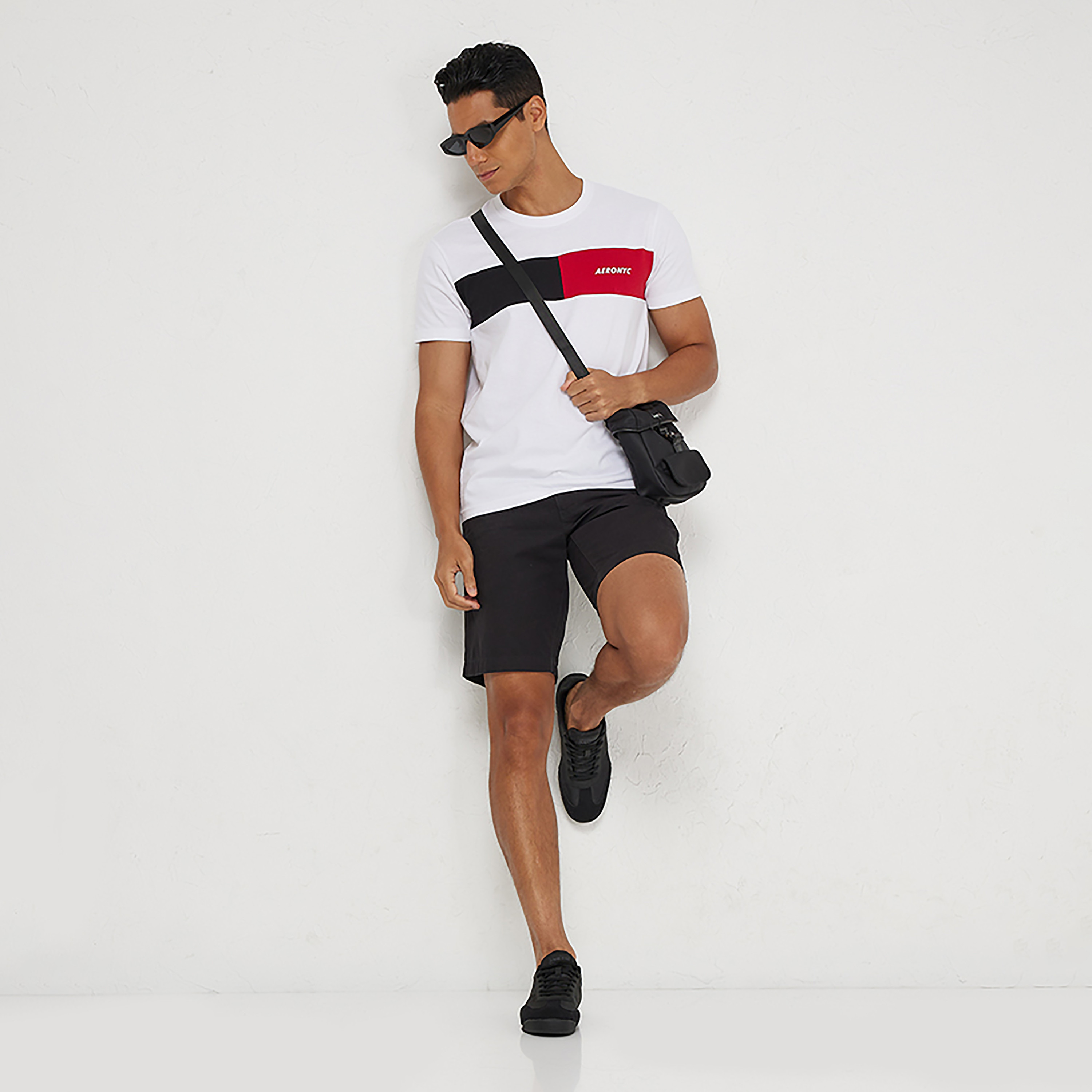 تي شيرت من ايروبوستال بأكمام قصيرة و ياقة مستديرة مع مزين-men-clothing-tshirtsandpolos-tshirts-image-2