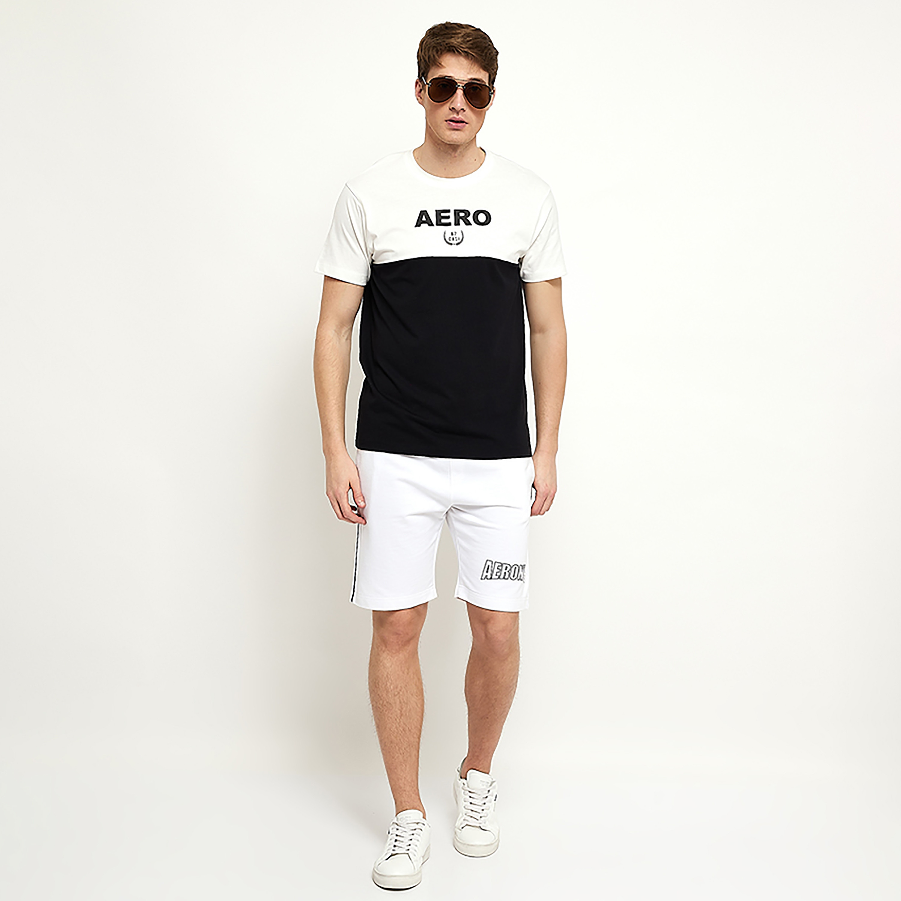 تي شيرت من ايروبوستال بأكمام قصيرة و ياقة مستديرة مع كلر بلوك-men-clothing-tshirtsandpolos-tshirts-image-2