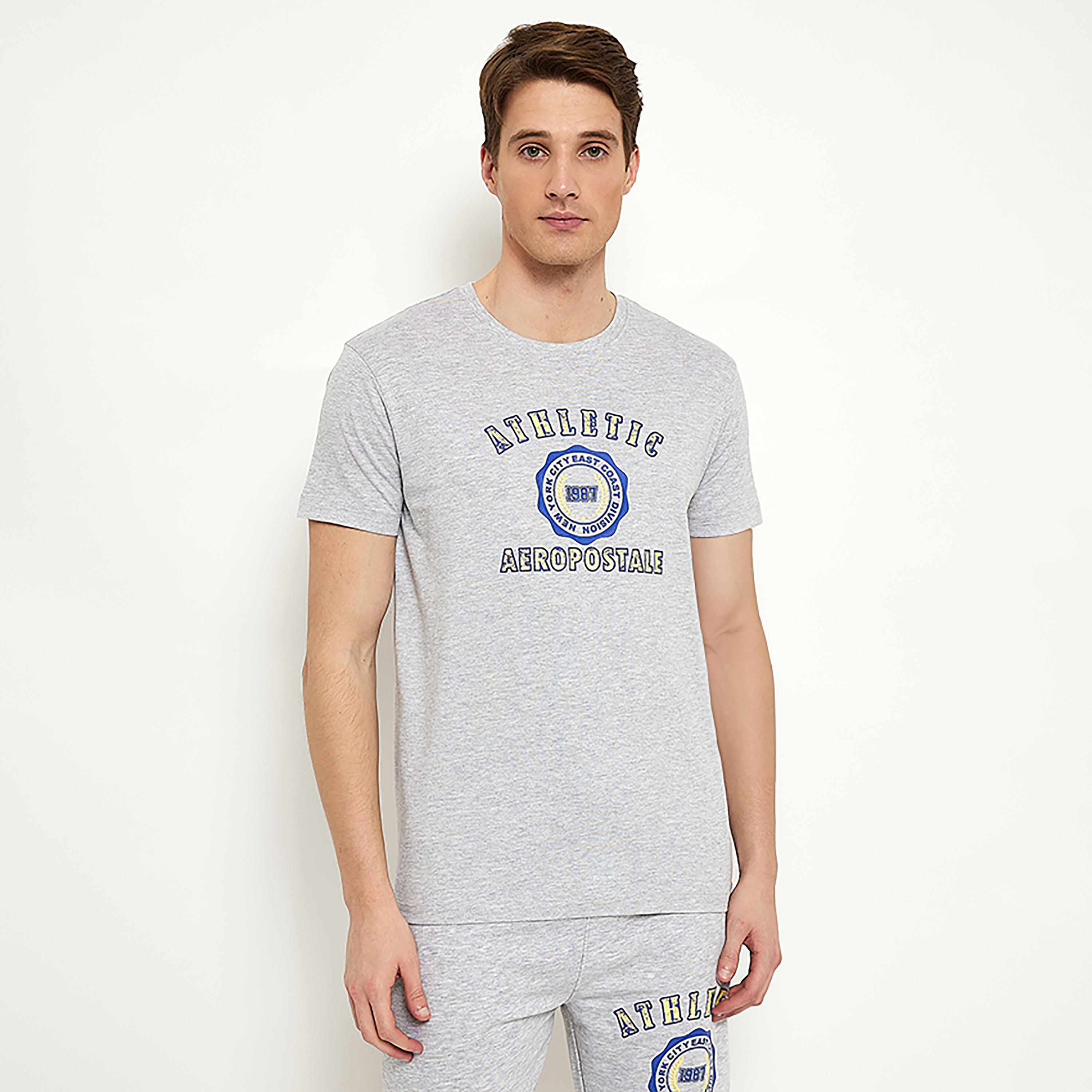 تي شيرت من ايروبوستال بأكمام قصيرة و ياقة مستديرة مع طبعات-men-clothing-tshirtsandpolos-tshirts-image-1