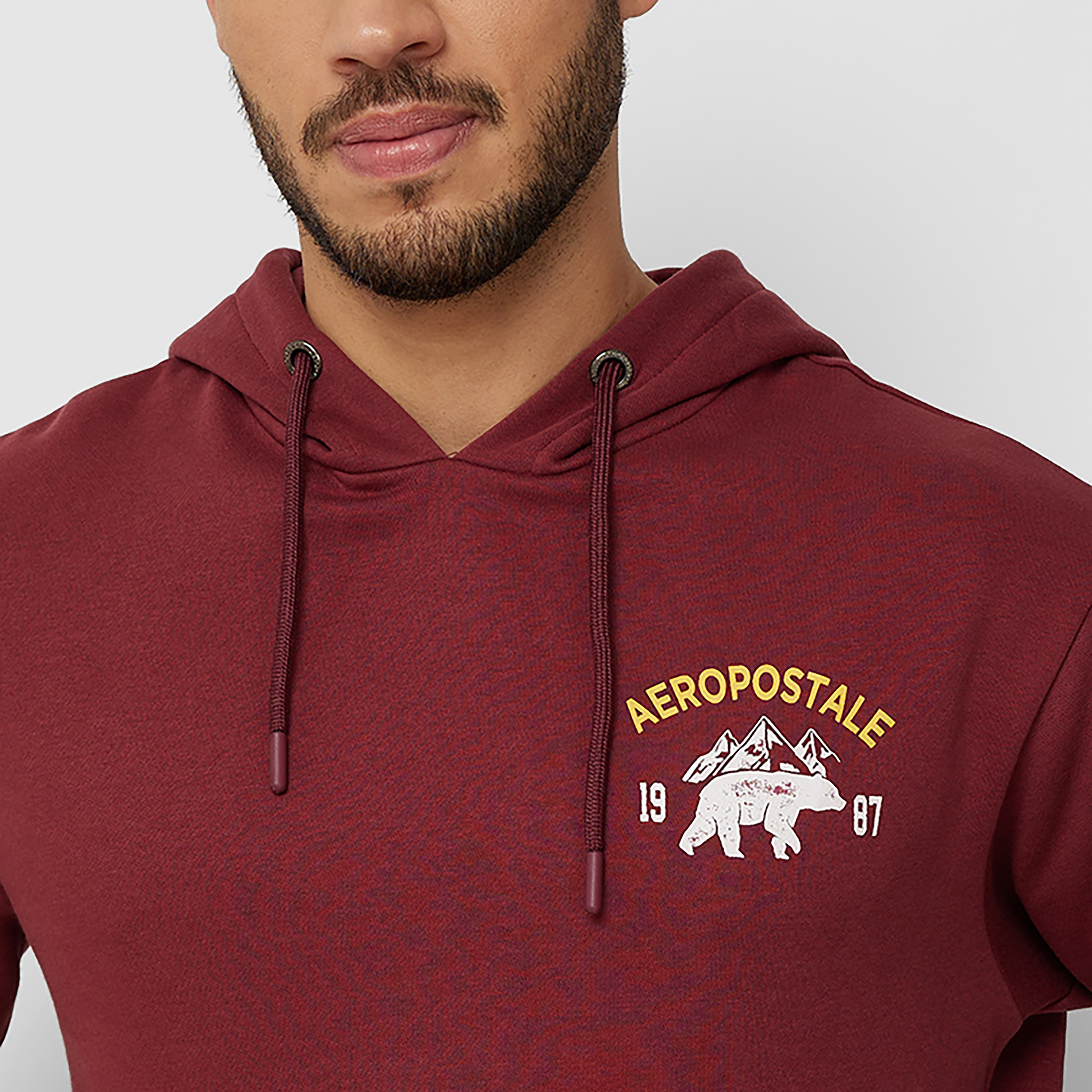 هودي بوبوفر بطبعات من ايروبوستال وجيب الكنغر-men-winterwear-hoodiesandsweatshirts-image-3