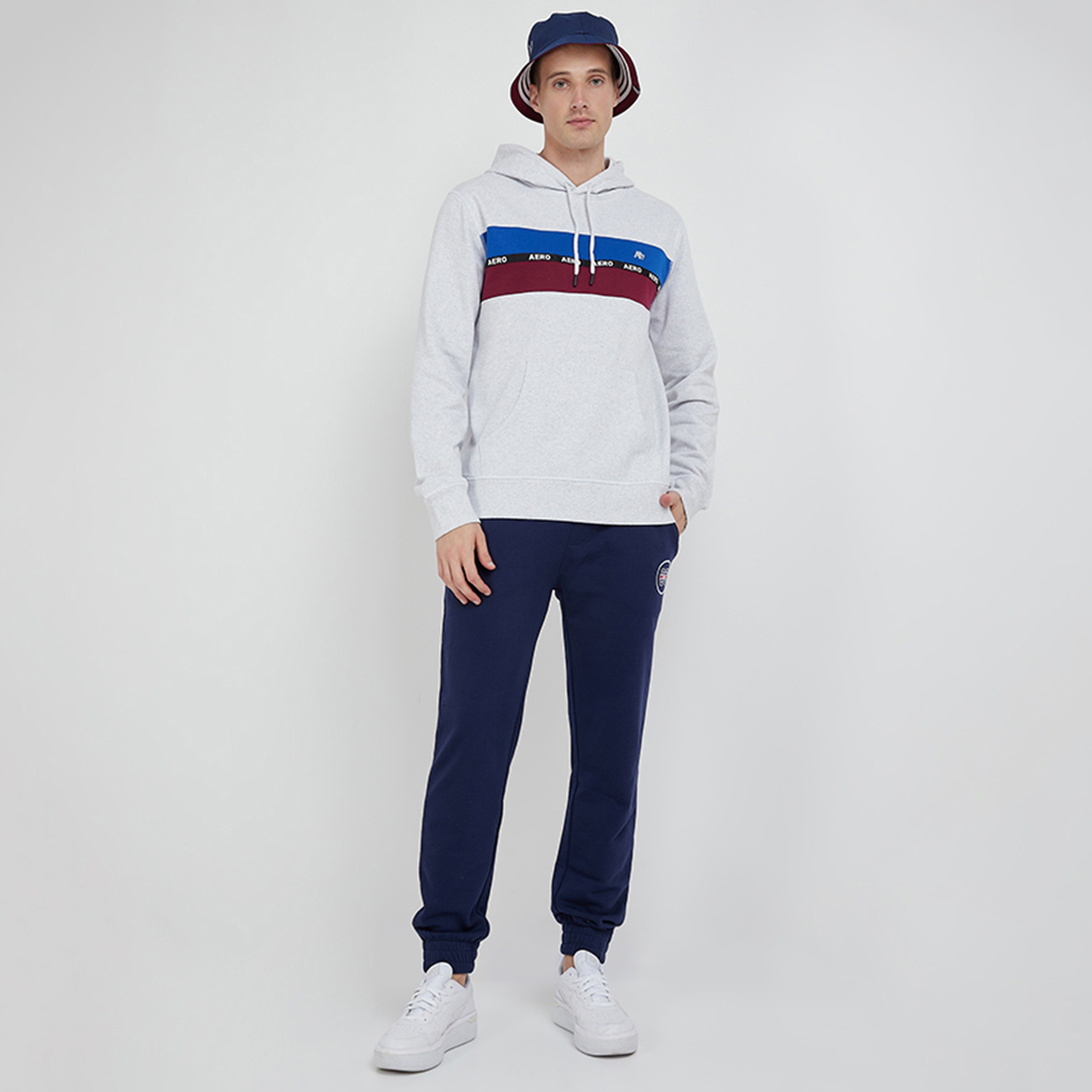 Aeropostale Color-Blocked Long Sleeves Kangaroo Pocket Men's Hoodie-men-winterwear-hoodiesandsweatshirts-image-2