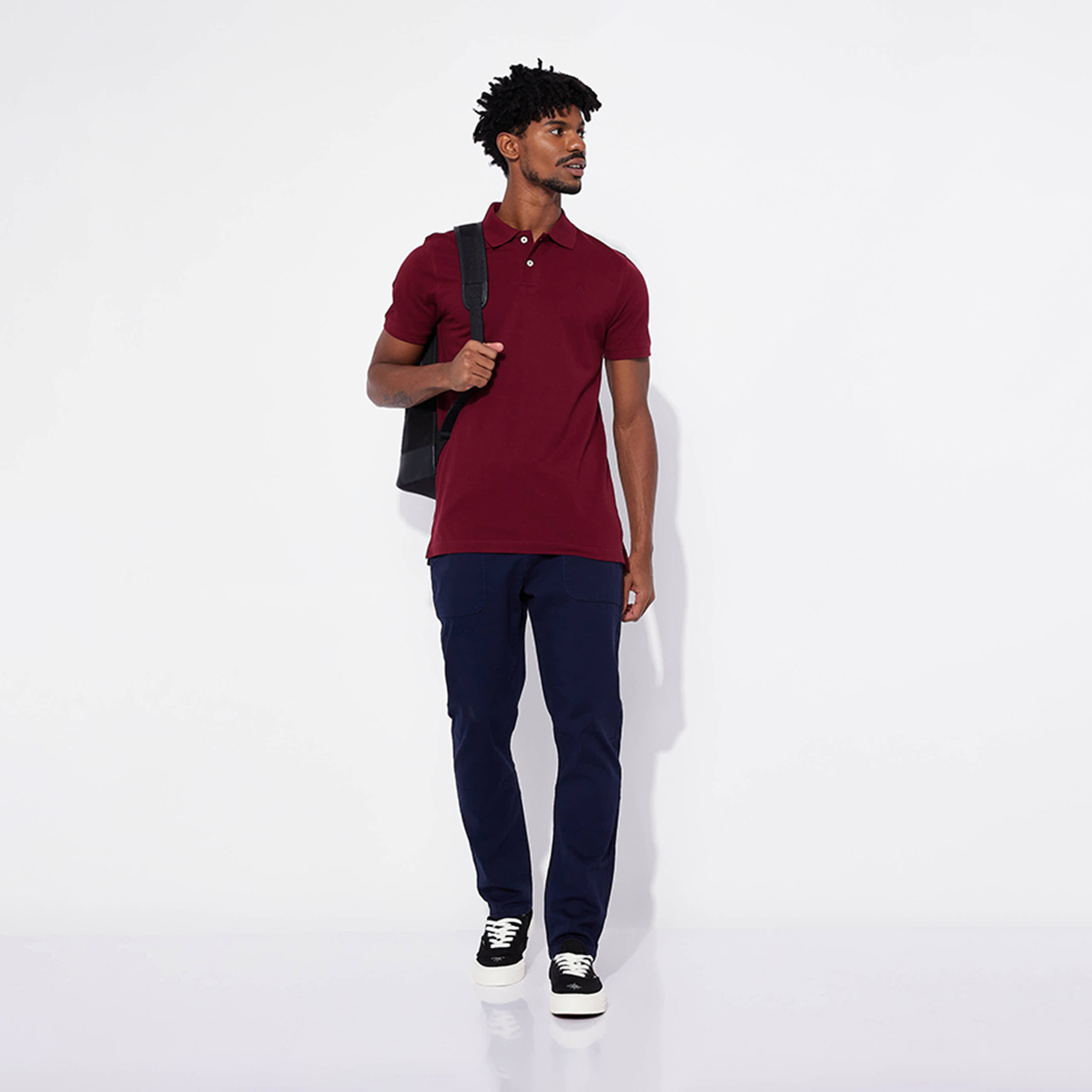 Aeropostale Men's Solid Collared Short Sleeves Polo T-shirt-men-clothing-tshirtsandpolos-polos-image-2