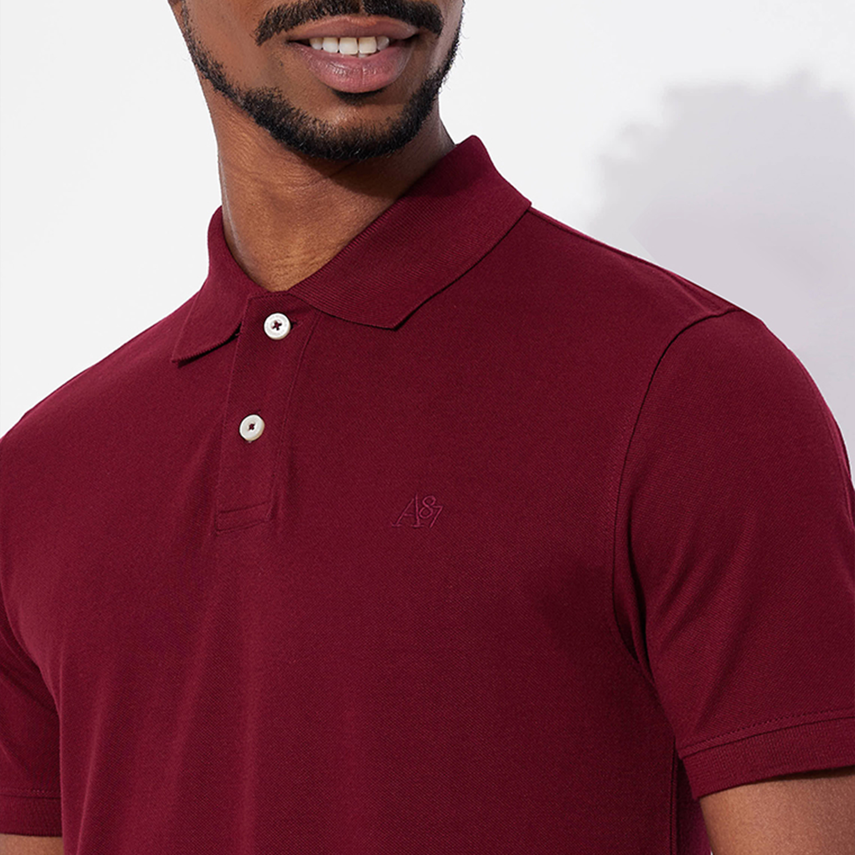 Aeropostale Men's Solid Collared Short Sleeves Polo T-shirt-men-clothing-tshirtsandpolos-polos-image-3