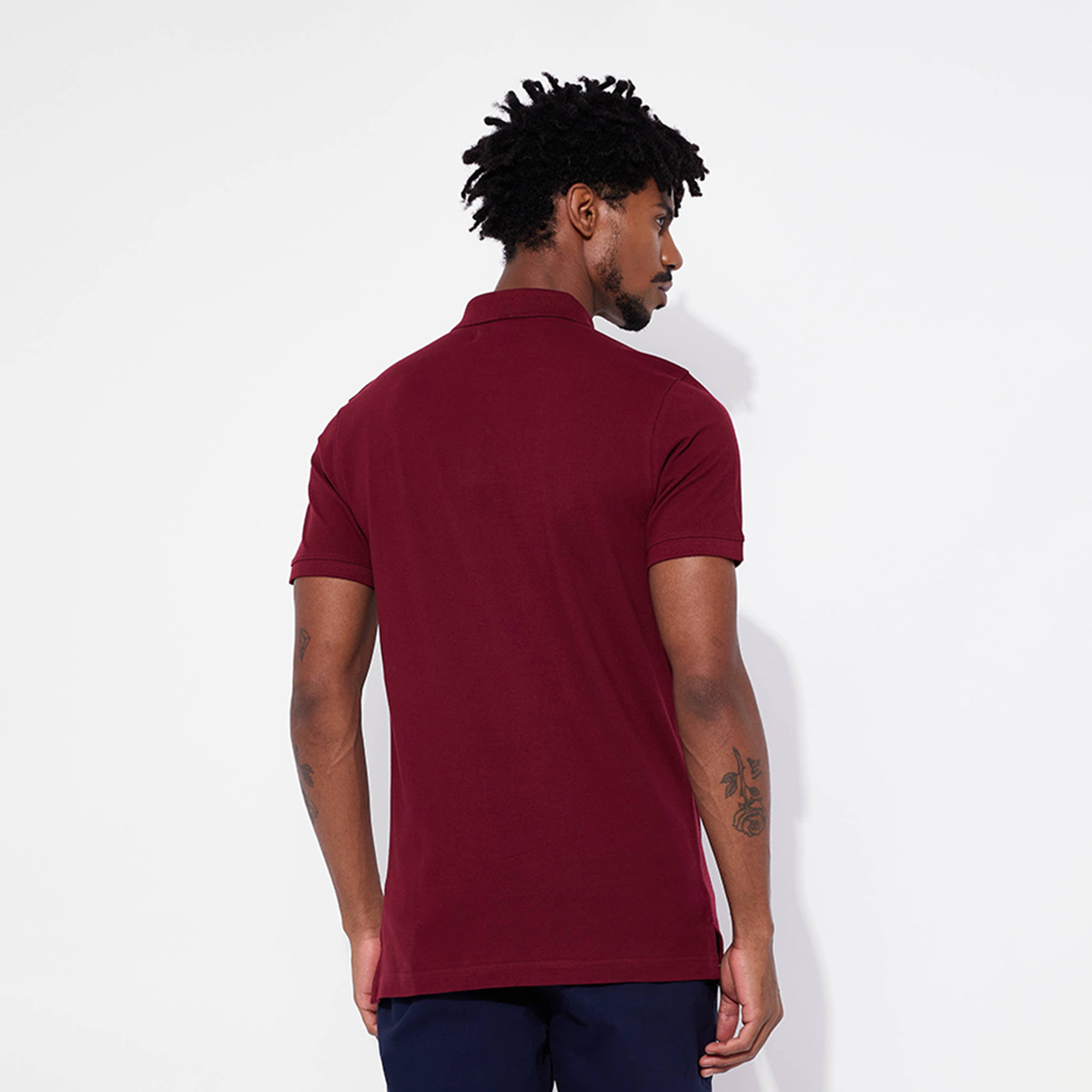 Aeropostale Men's Solid Collared Short Sleeves Polo T-shirt-men-clothing-tshirtsandpolos-polos-image-4