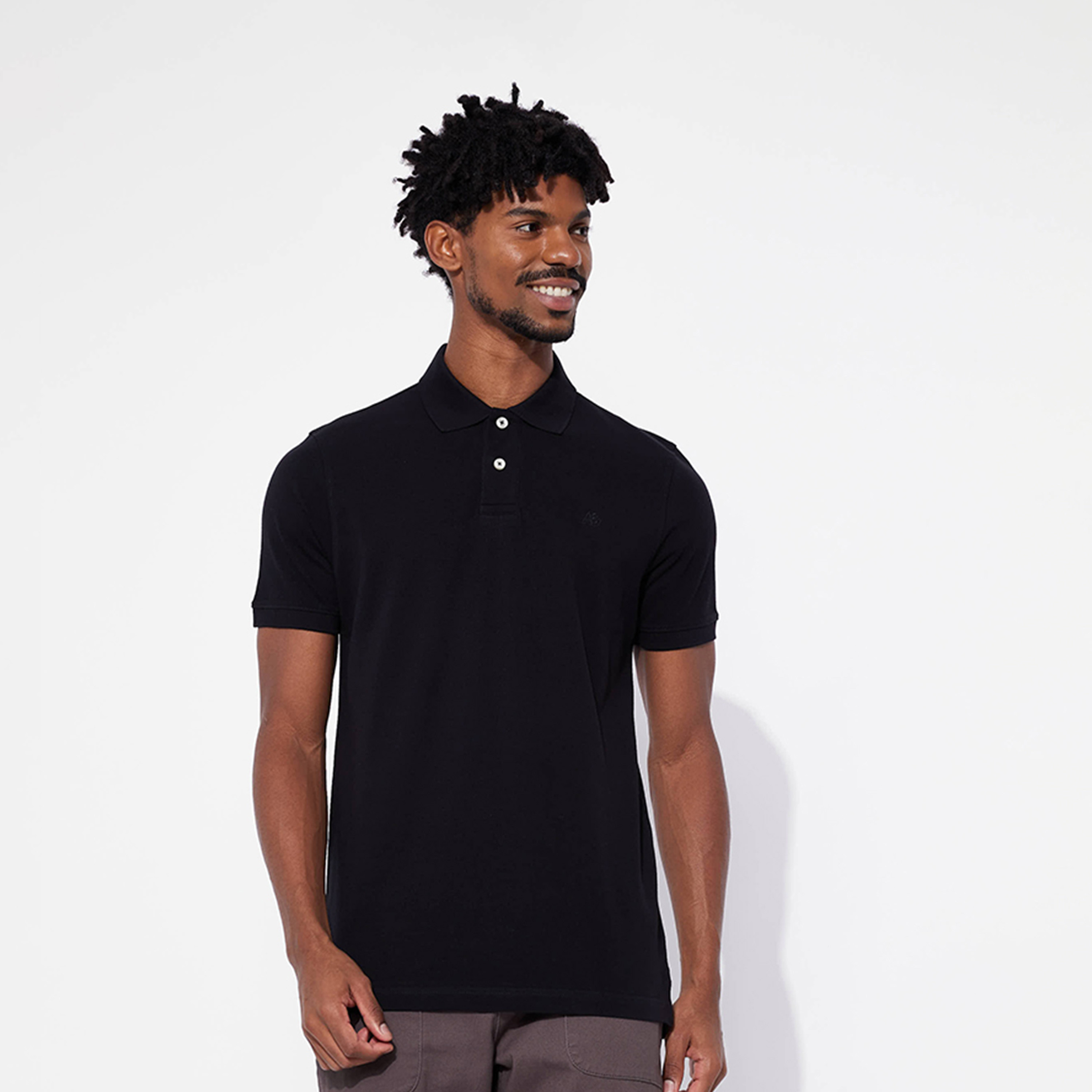 ايروبوستيل- تي شيرت بولو رجالي سادة بأكمام قصيرة وياقة-men-clothing-tshirtsandpolos-polos-image-1