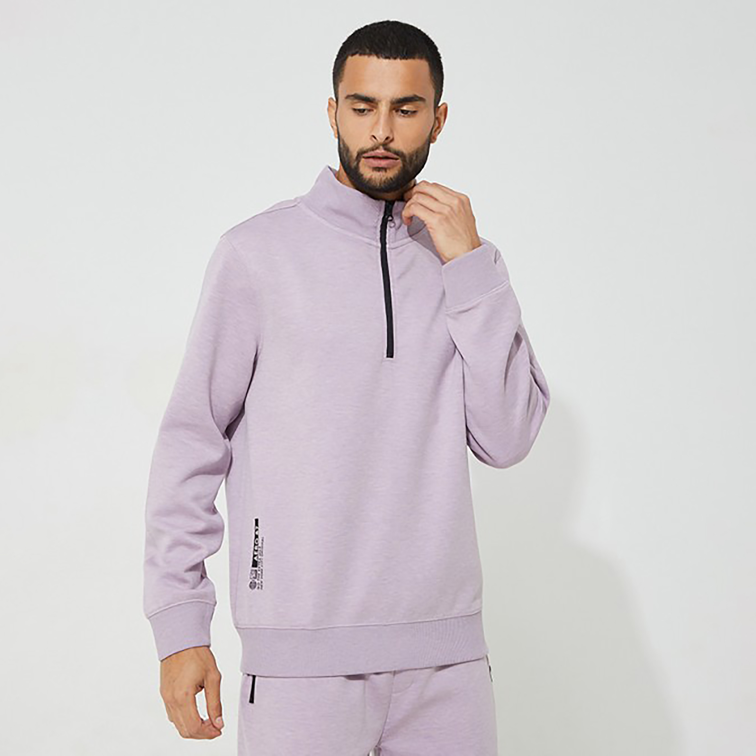 Aeropostale Plain High Neck Sweatshirt-men-winterwear-hoodiesandsweatshirts-image-1