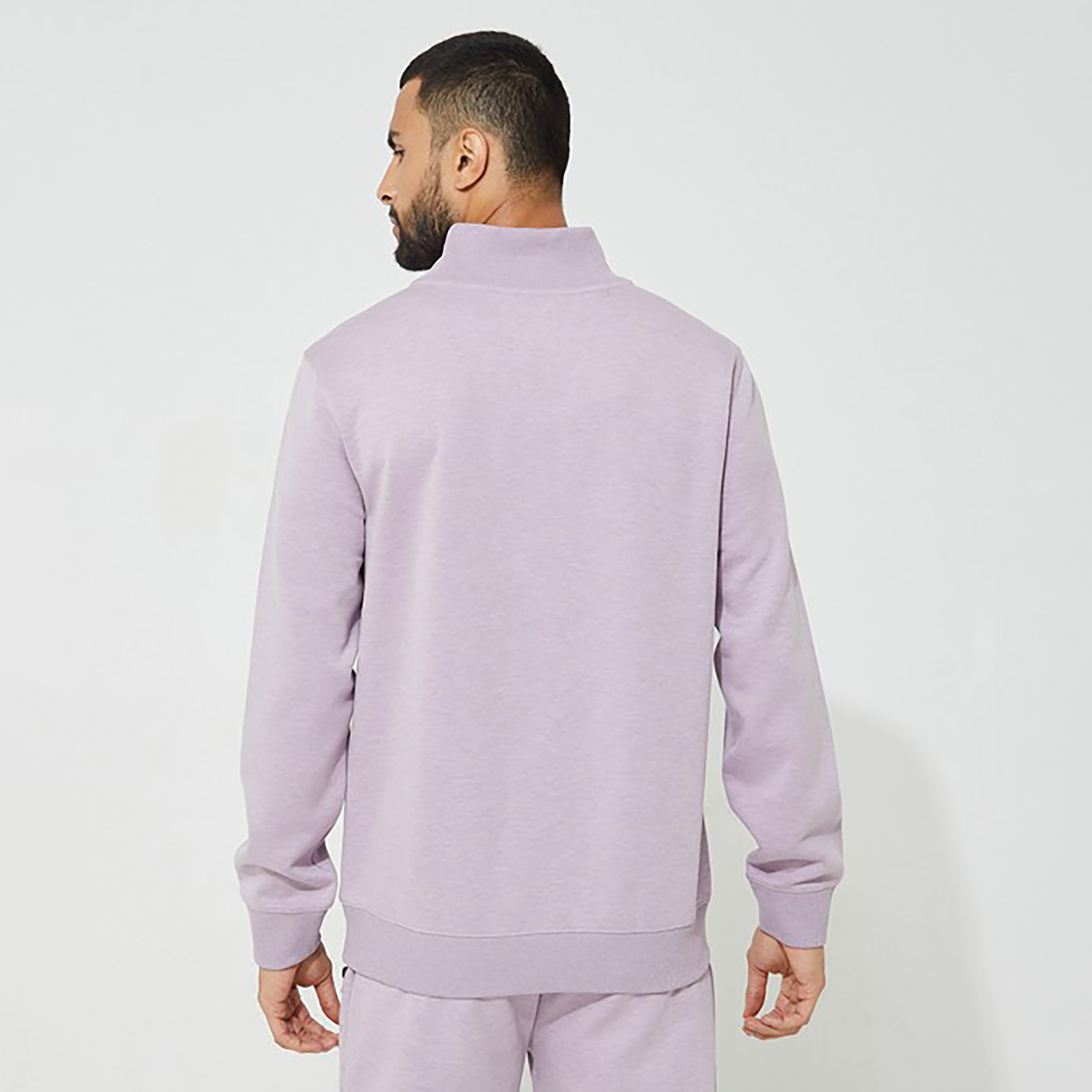سويت شيرت سادة بياقة عالية من إيروبوستال-men-winterwear-hoodiesandsweatshirts-image-4