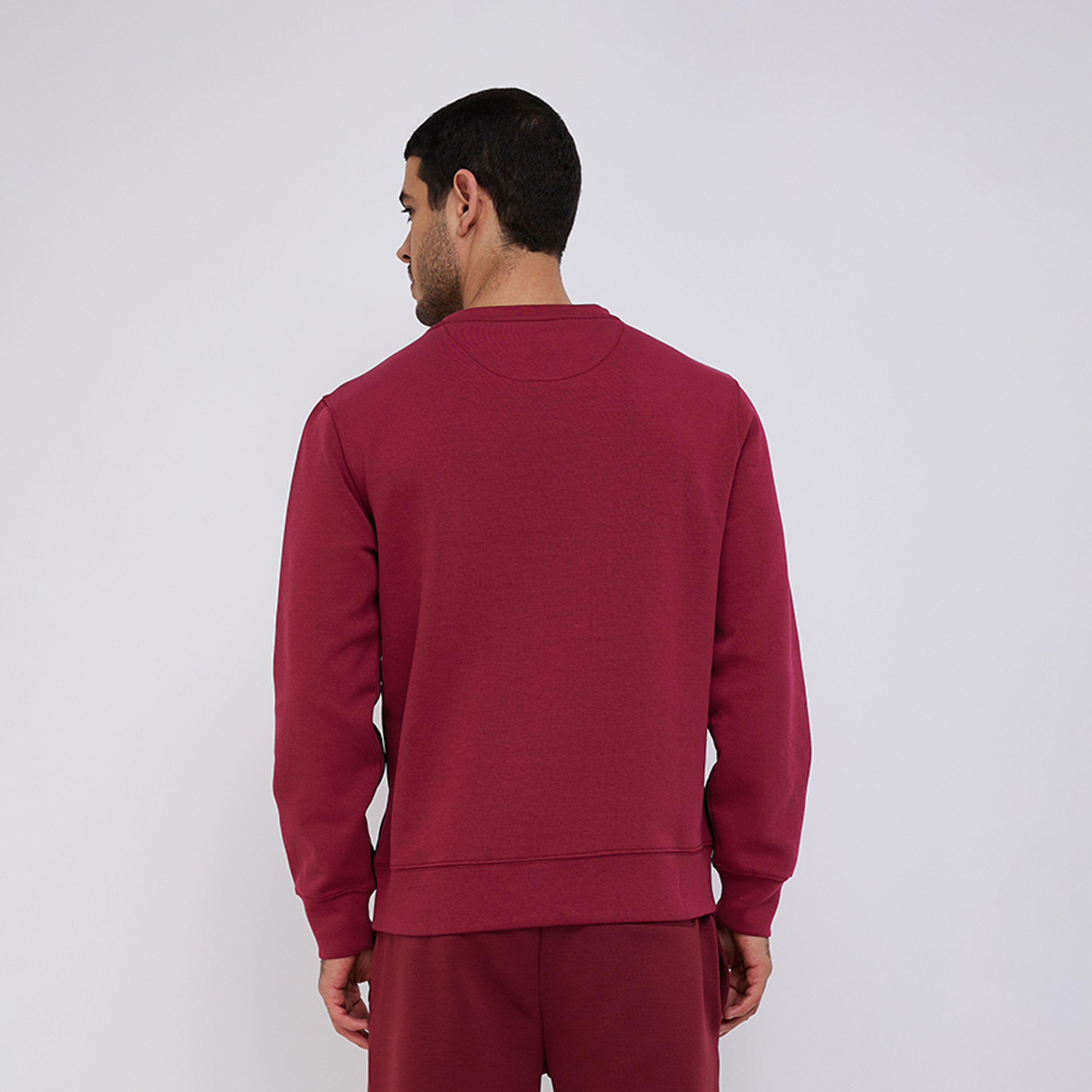 ايروبوستيل- سويت شيرت رجالي مطبوع وأكمام طويلة وياقة دائرية بتصميم شريط جانبي-men-clothing-hoodiesandsweatshirts-image-4