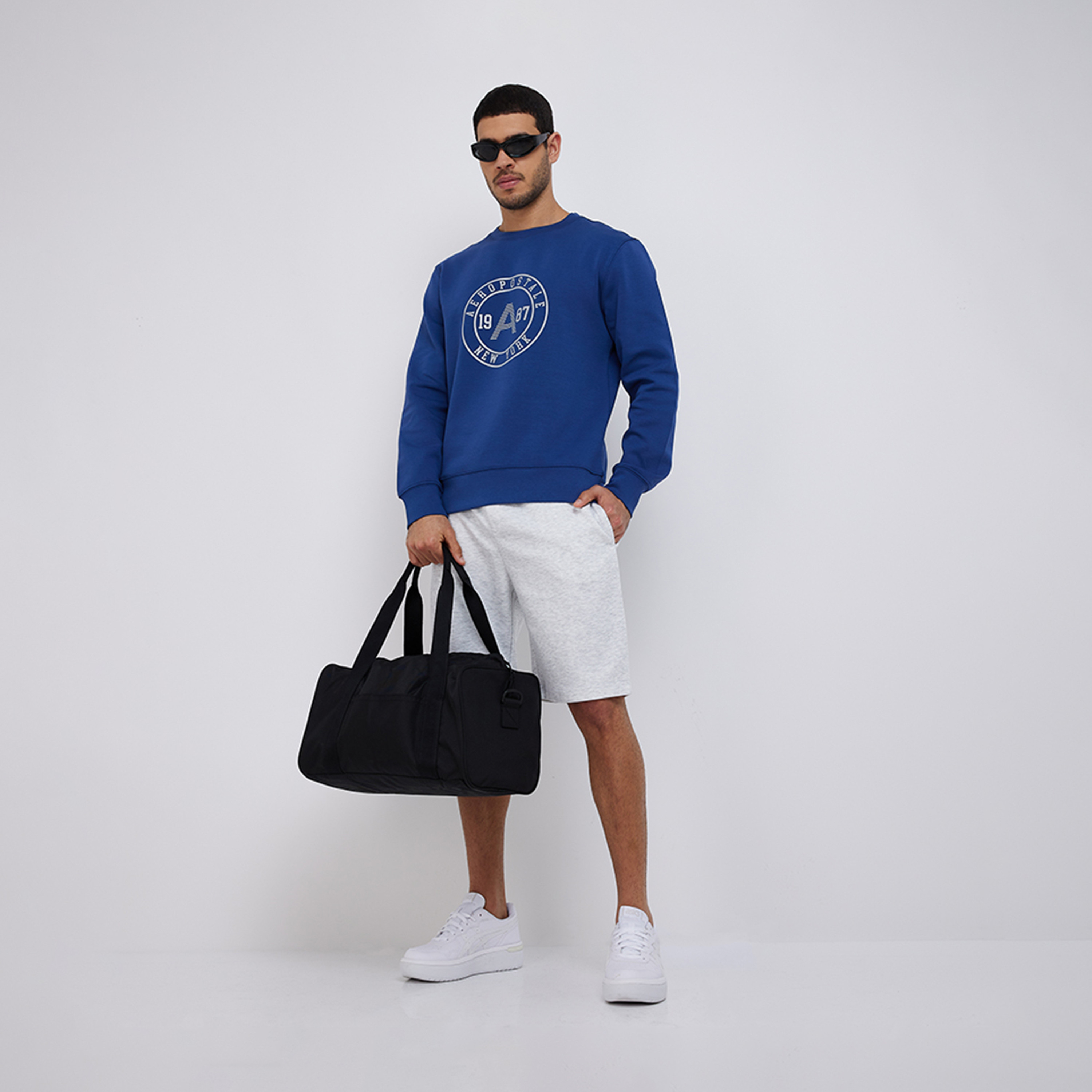 Aeropostale Men's Printed Crew Neck Long Sleeves Sweatshirt with Elastic Waistband-men-clothing-hoodiesandsweatshirts-image-2