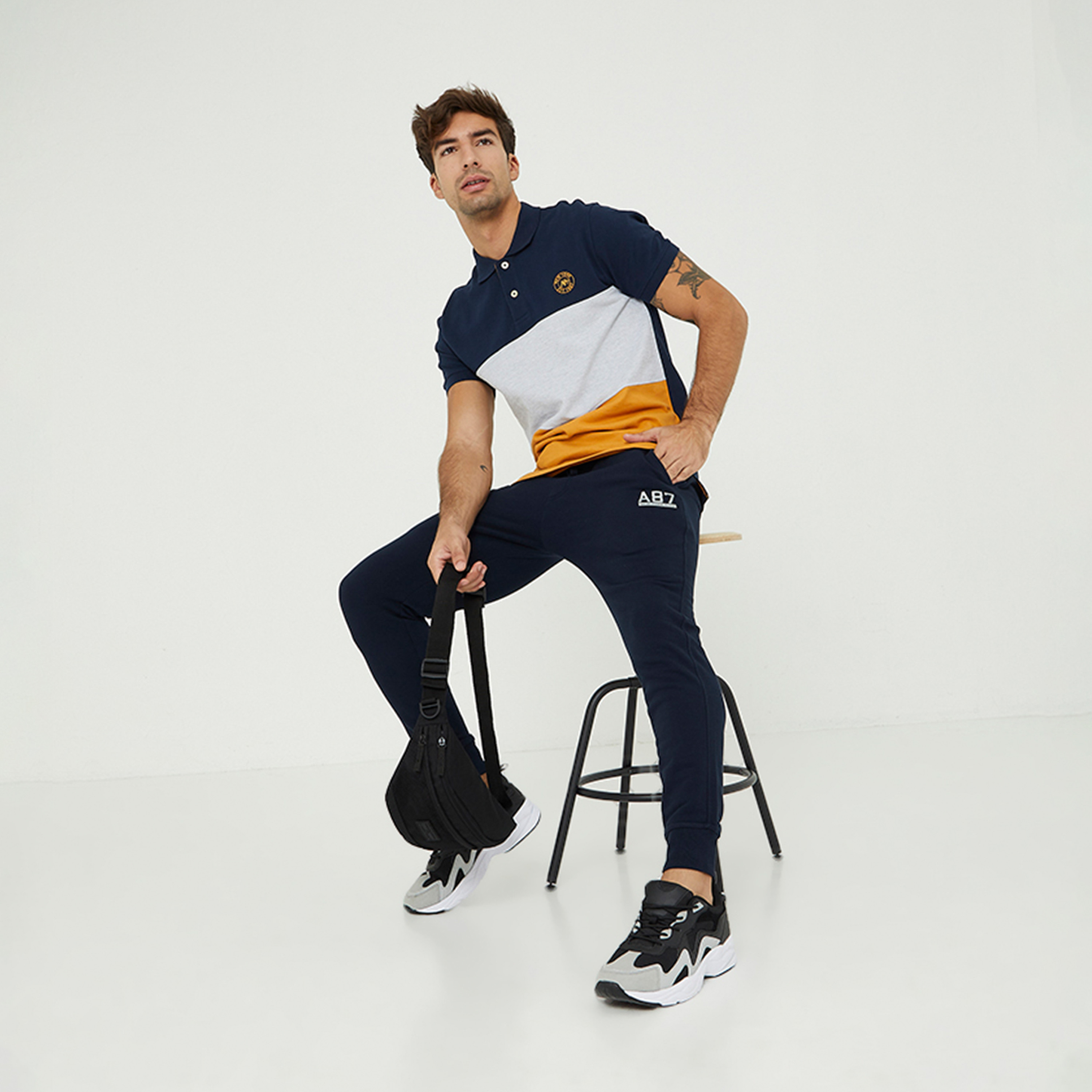 ايروبوستيل- تي شيرت بولو رجالي منقوش بأكمام قصيرة وياقة بألوان متعددة-men-clothing-tshirtsandpolos-polos-image-2