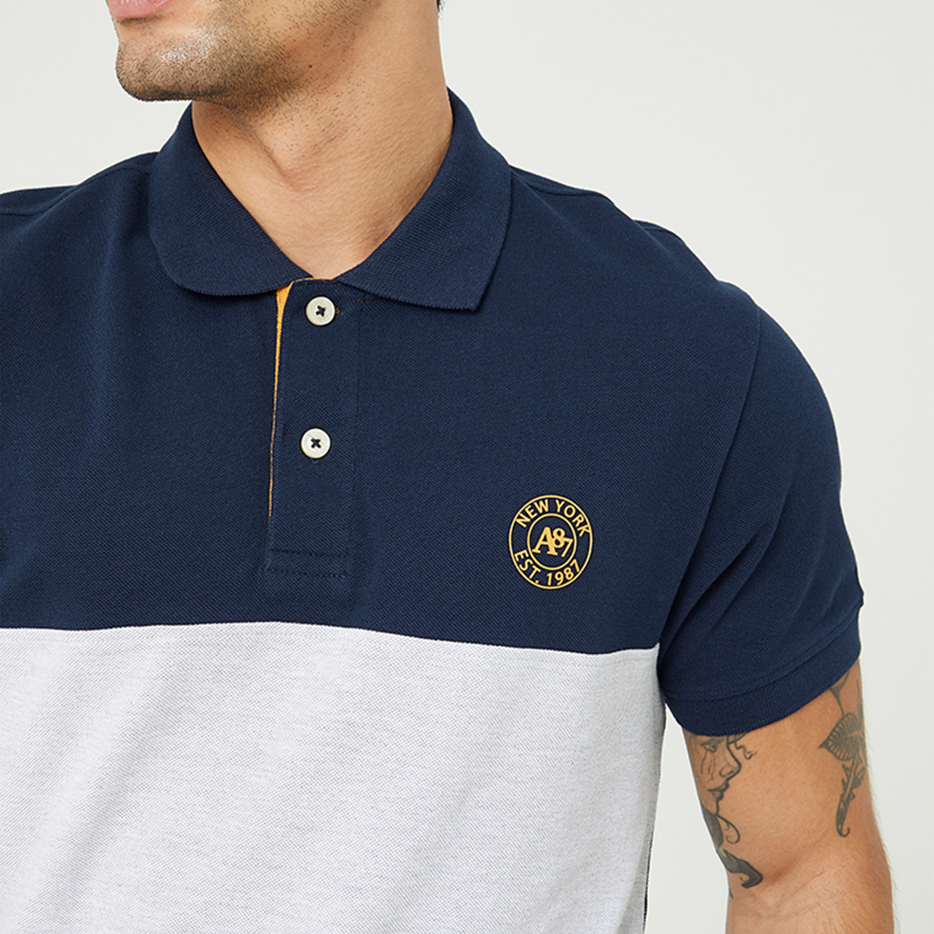 ايروبوستيل- تي شيرت بولو رجالي منقوش بأكمام قصيرة وياقة بألوان متعددة-men-clothing-tshirtsandpolos-polos-image-3