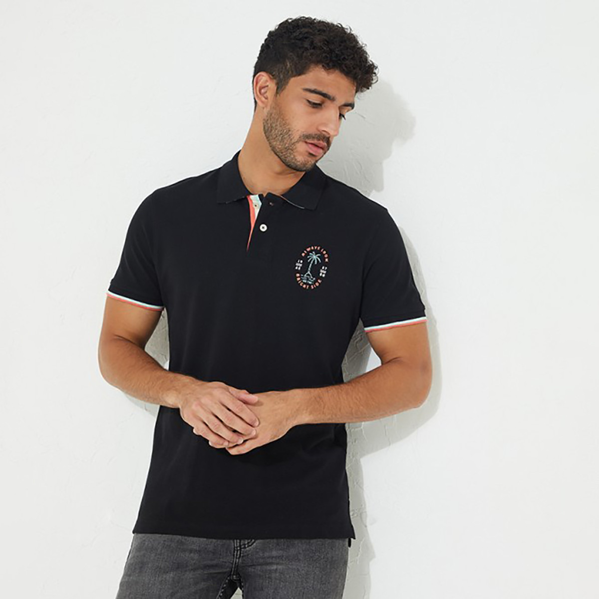 Aeropostale black polo top shirts