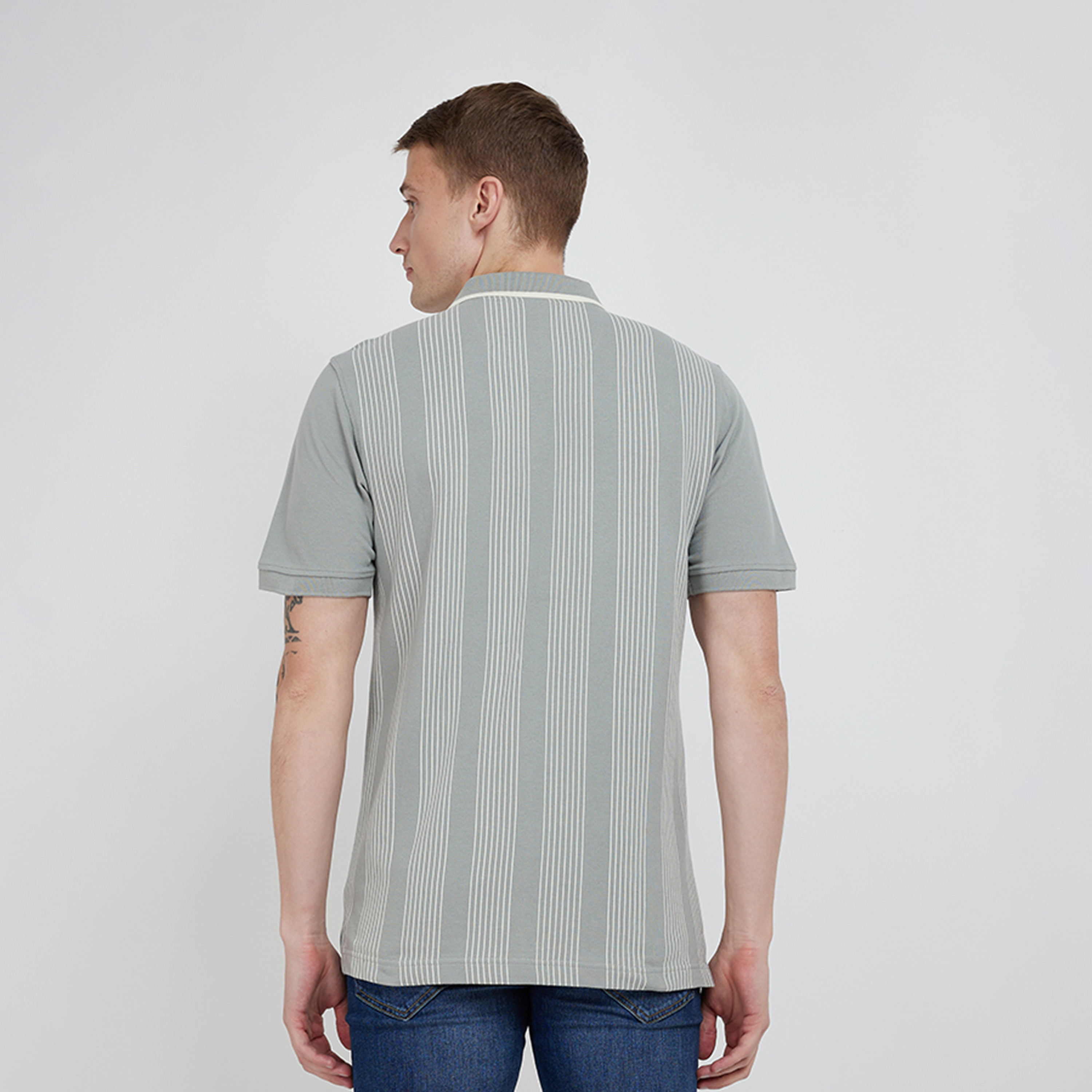 ايروبوستيل- تي شيرت بولو رجالي مخطط بياقة وأكمام قصيرة-men-clothing-tshirtsandpolos-polos-image-4