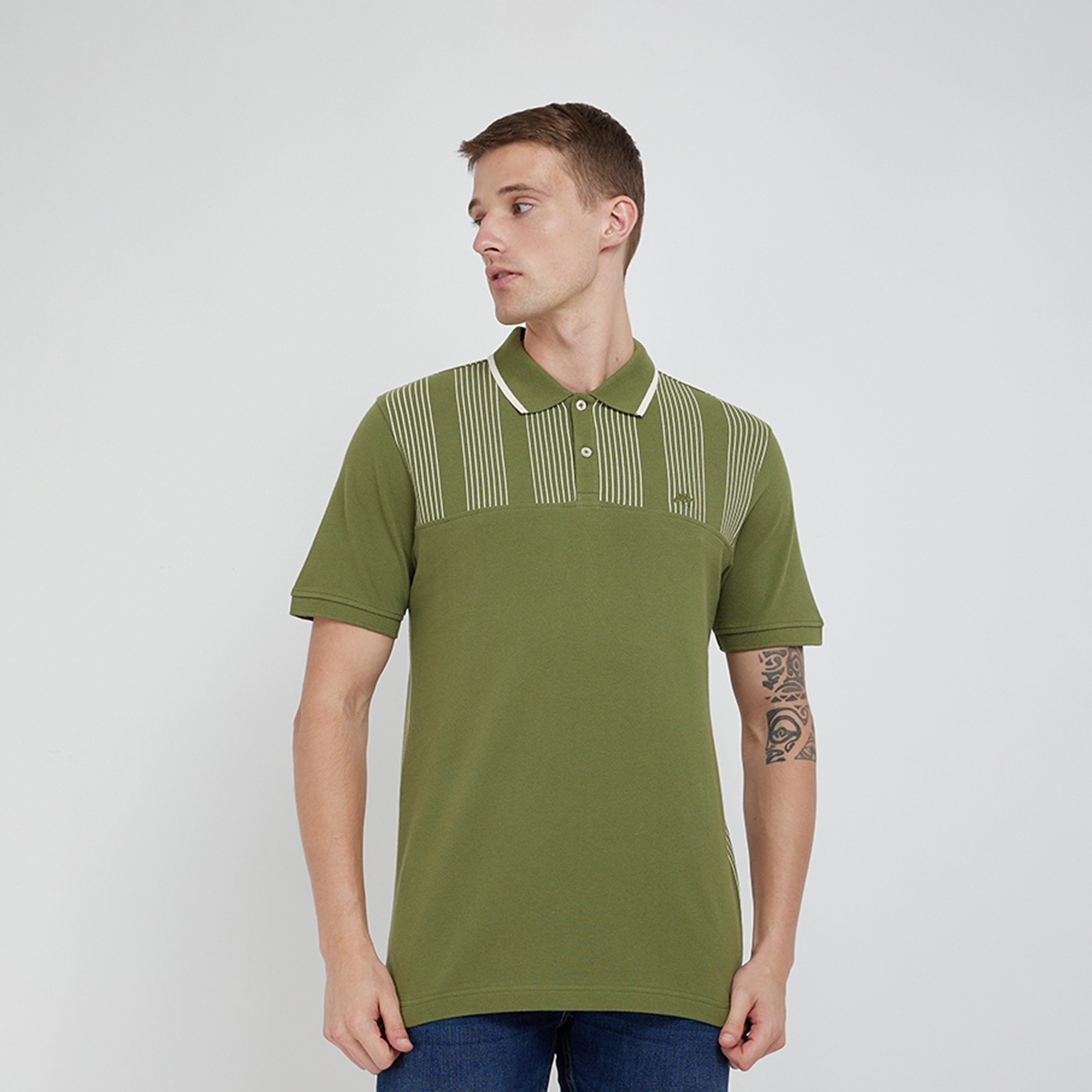 ايروبوستيل- تي شيرت بولو رجالي مخطط بياقة وأكمام قصيرة-men-clothing-tshirtsandpolos-polos-image-5