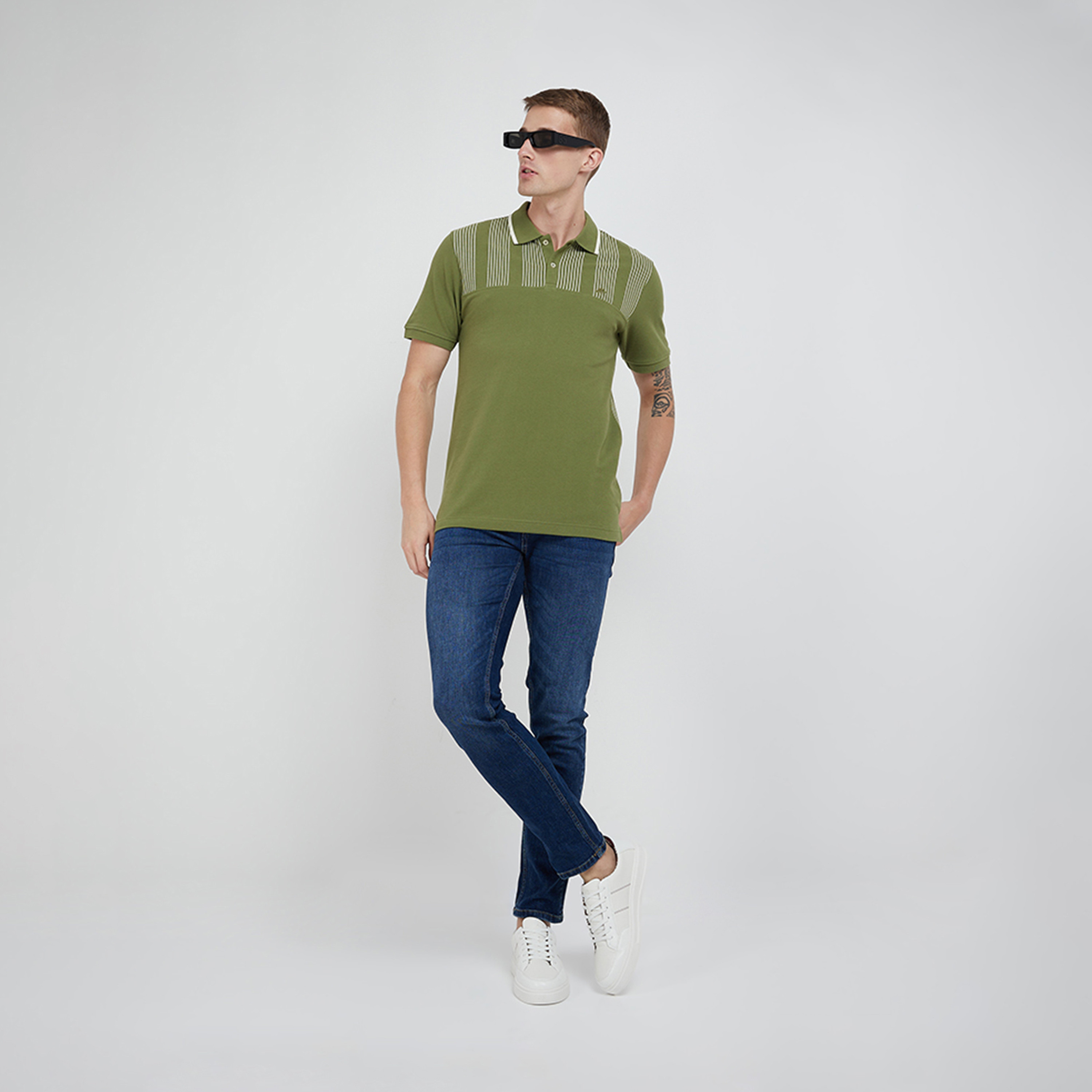 ايروبوستيل- تي شيرت بولو رجالي مخطط بياقة وأكمام قصيرة-men-clothing-tshirtsandpolos-polos-image-6