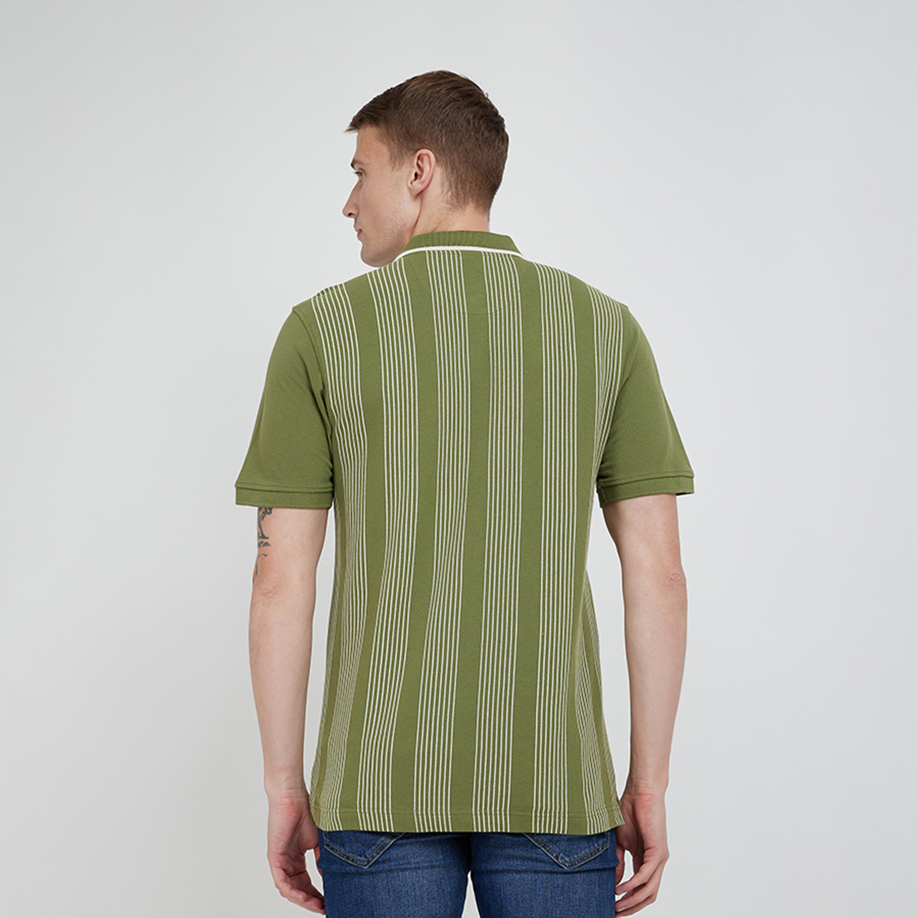 ايروبوستيل- تي شيرت بولو رجالي مخطط بياقة وأكمام قصيرة-men-clothing-tshirtsandpolos-polos-image-8