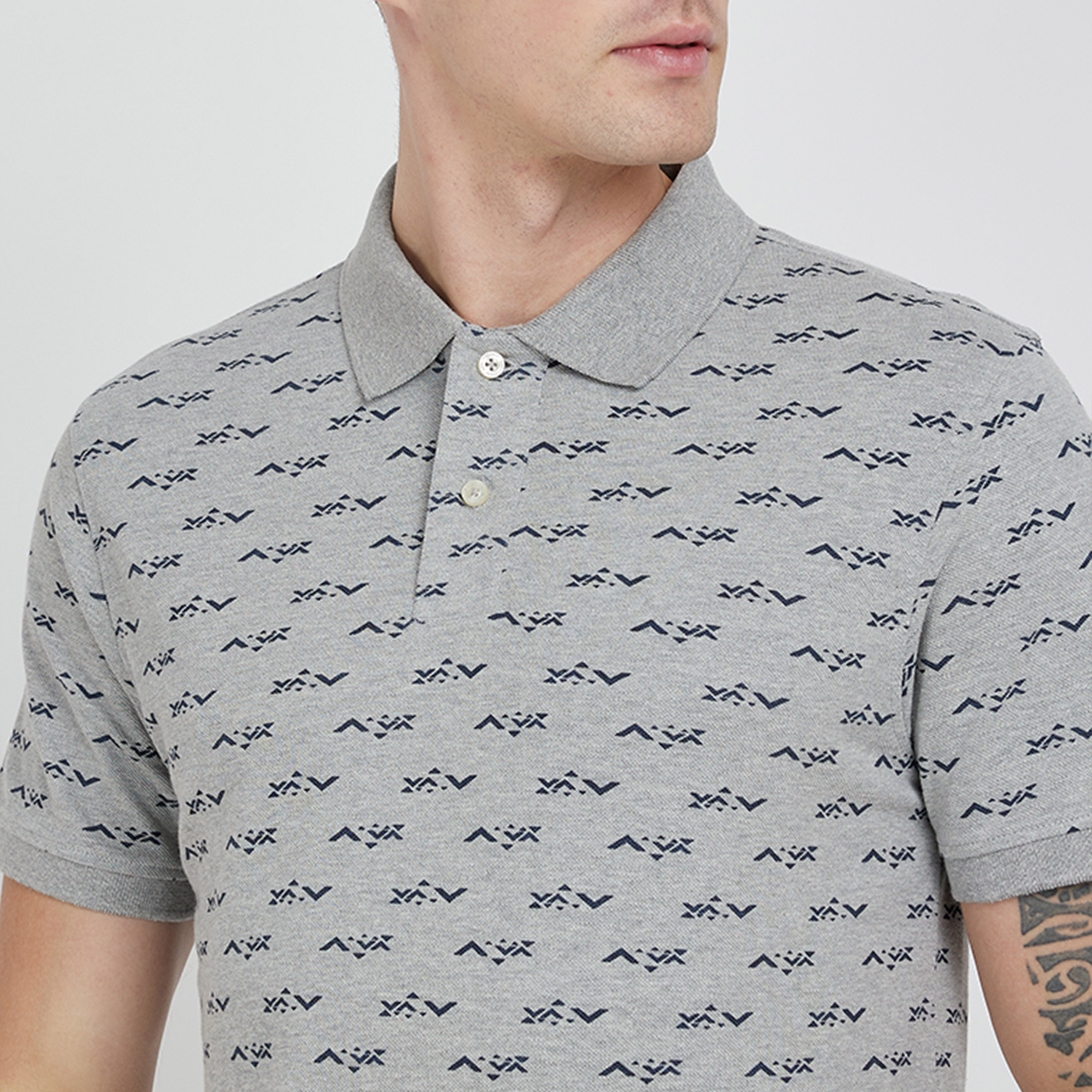ايروبوستيل- تي شيرت بولو مطبوع وأكمام قصيرة وياقة-men-clothing-tshirtsandpolos-polos-image-3